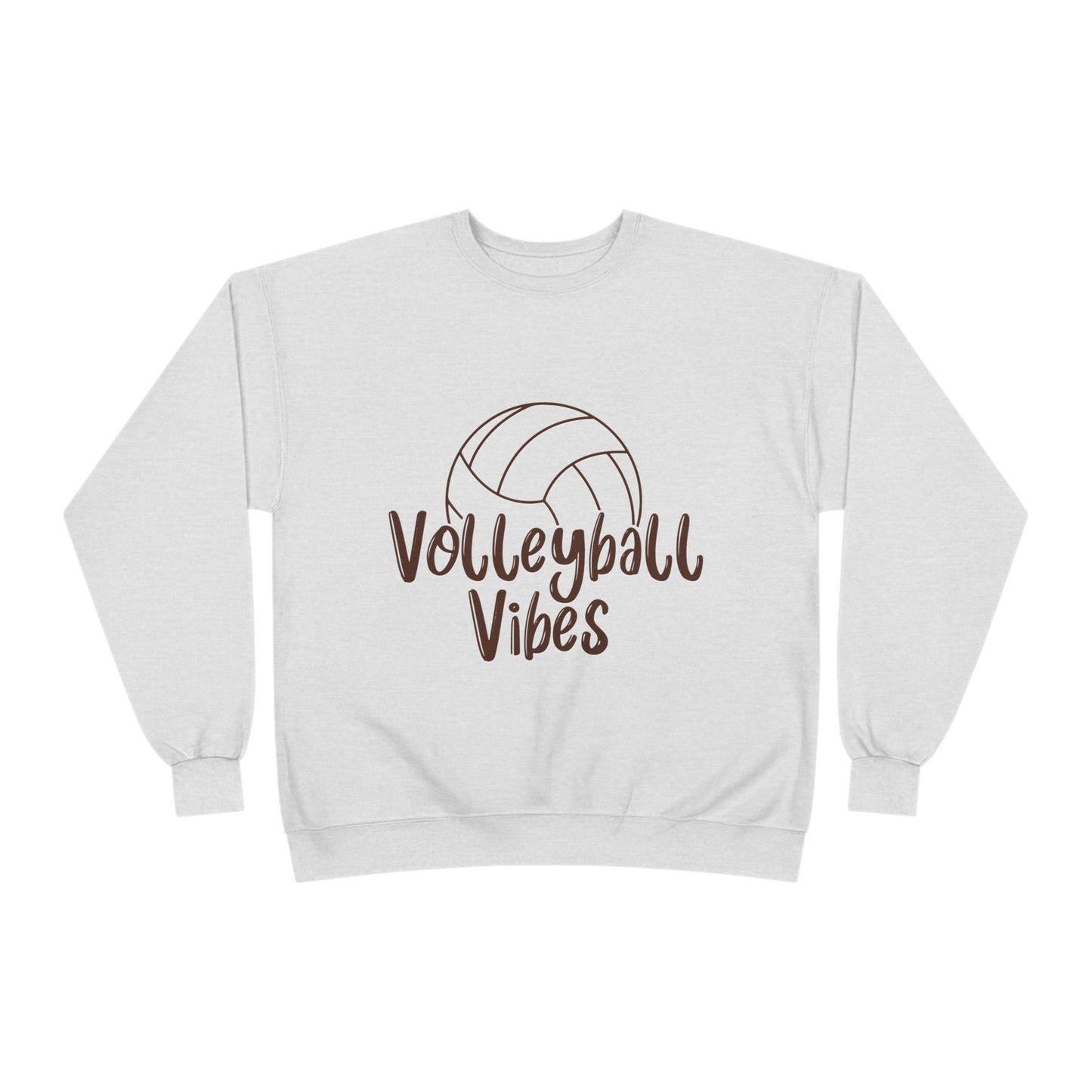 Unisex Volleyball Vibes Crewneck Sweatshirt, Trendy Sports Apparel, Cozy Gift for Athletes, Volleyball Lover's Gear, Eco-Friendly Fashion