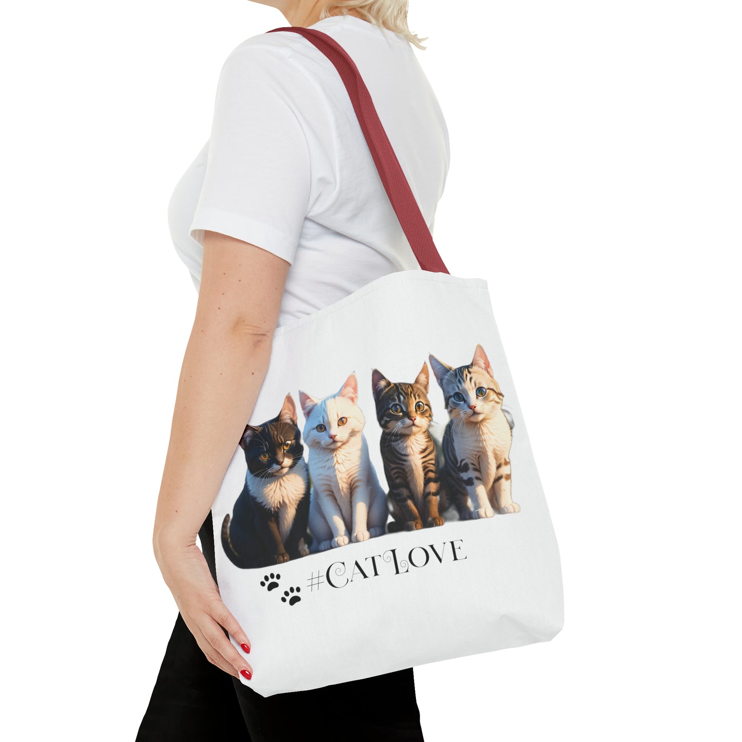 Tote Bag (AOP): #CatLove