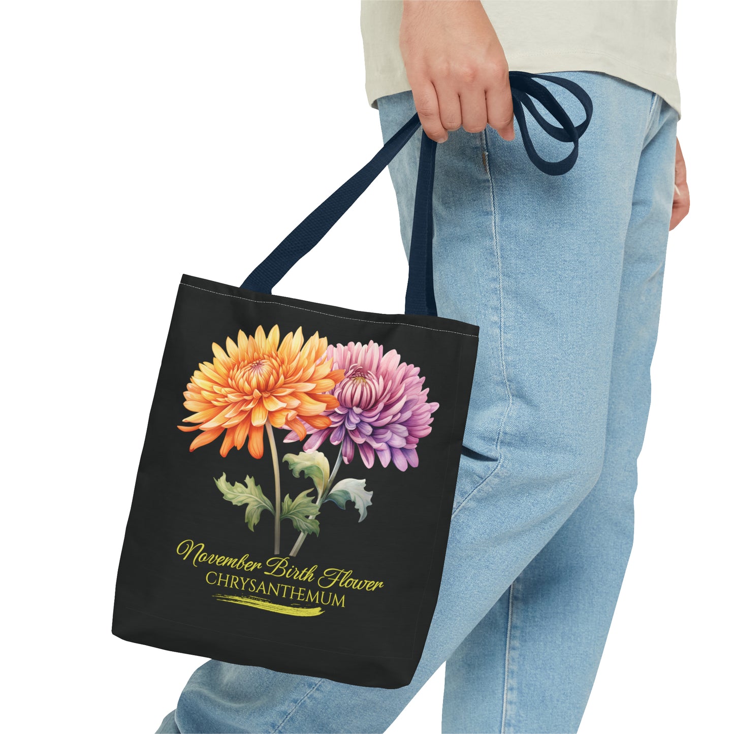 November Birth Flower: Chrysanthemum - Tote Bag (AOP)