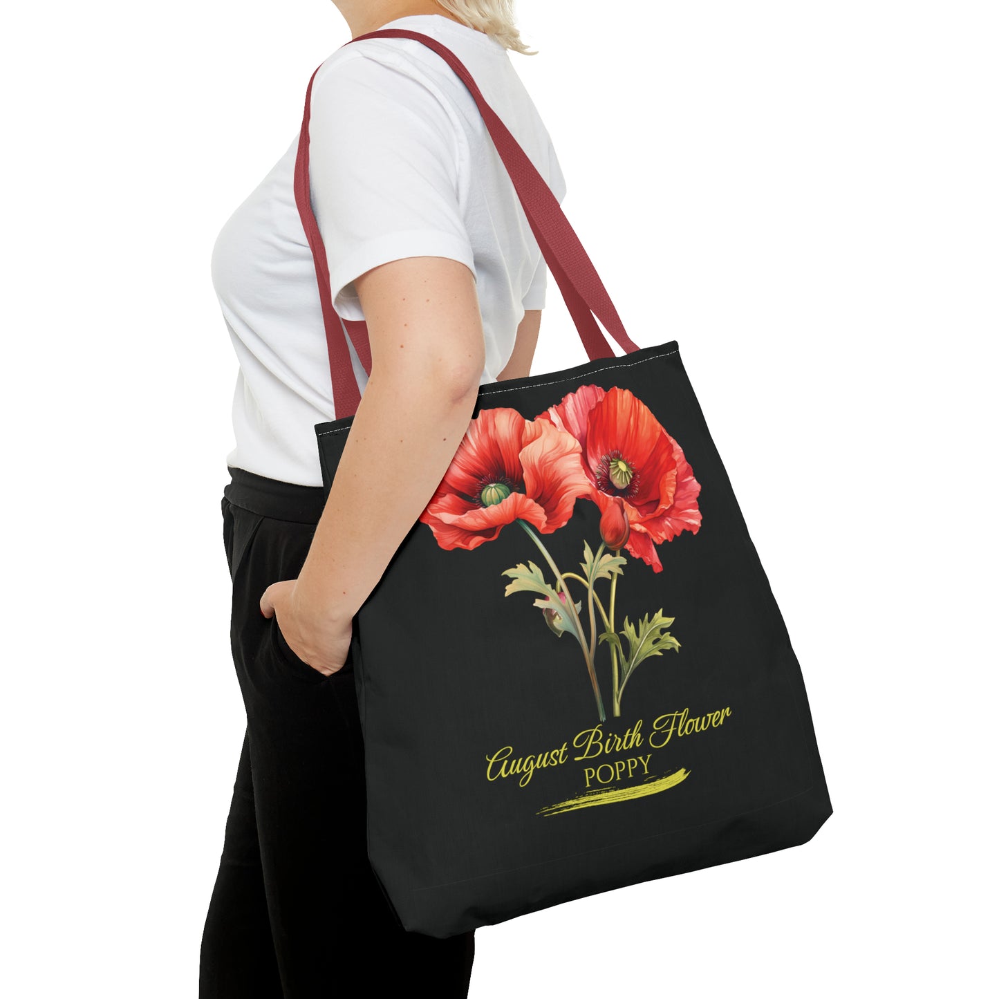 August Birth Flower: Poppy - Tote Bag (AOP)