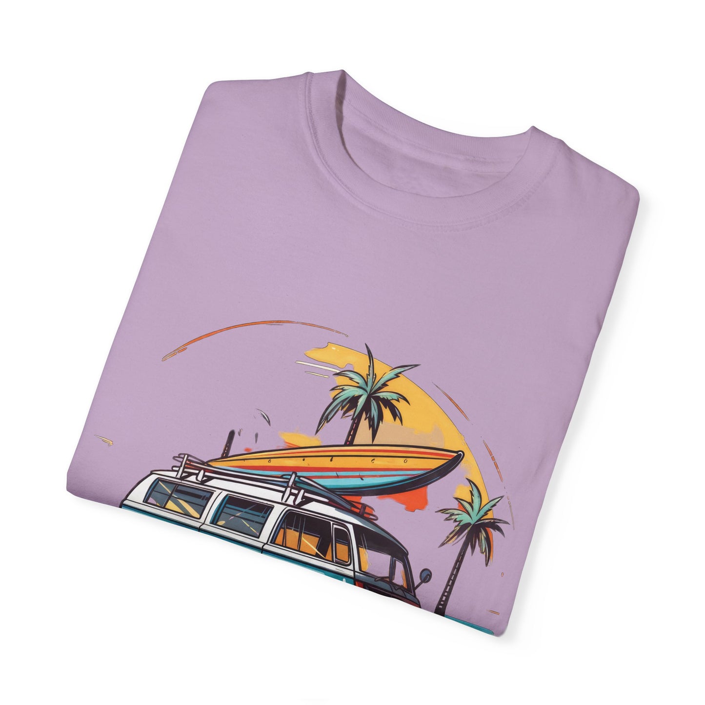 Retro Surf Van: Unisex Garment-Dyed T-shirt