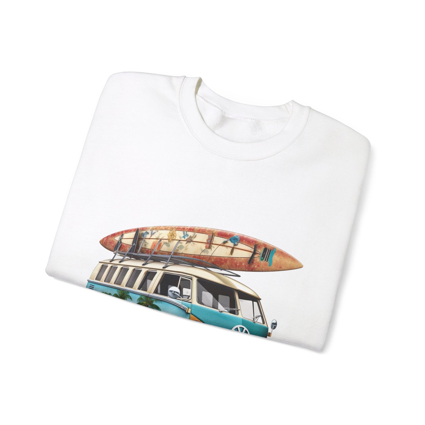 Retro Surf Van - Unisex Heavy Blend™ Crewneck Sweatshirt