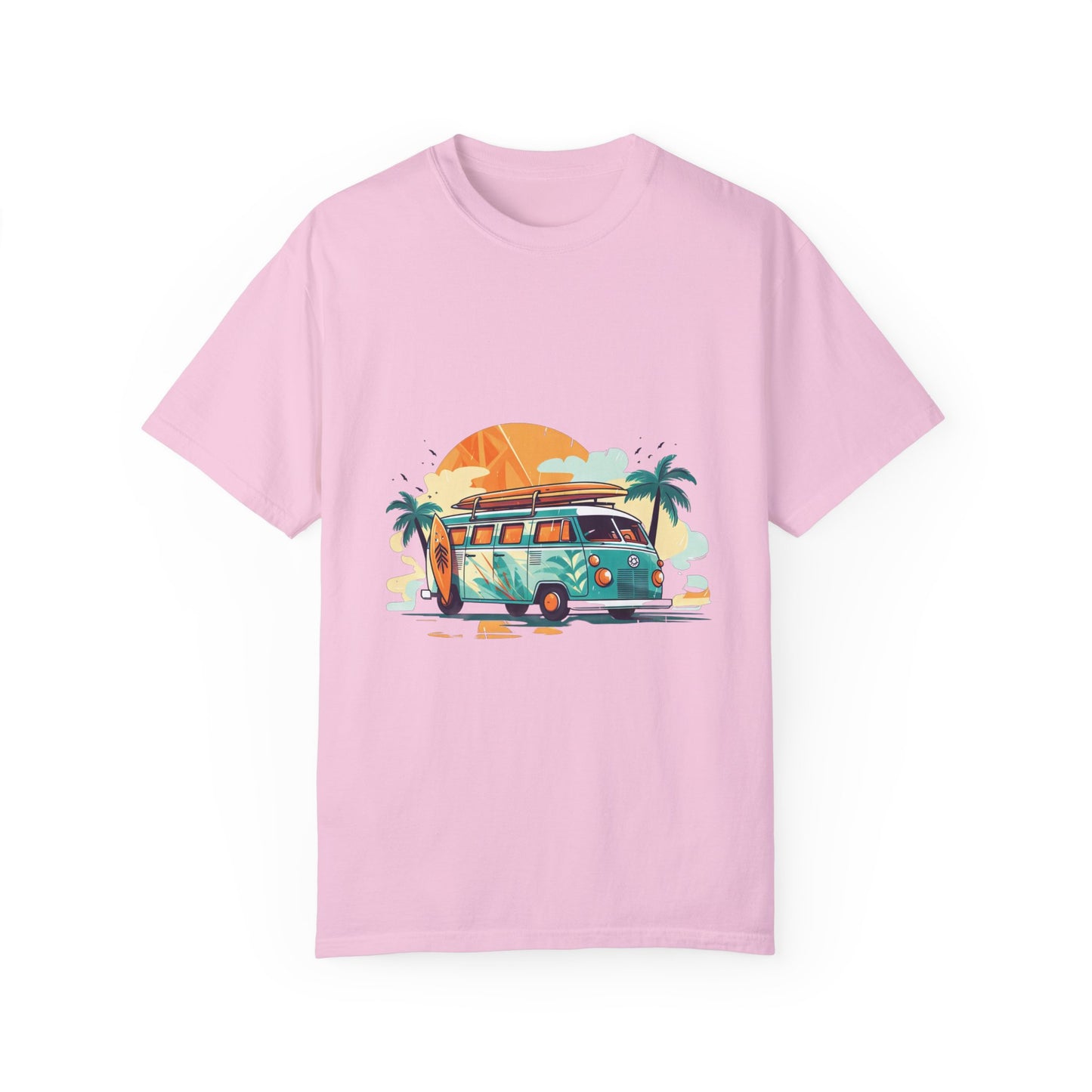 Retro Surf Van: Unisex Garment-Dyed T-shirt