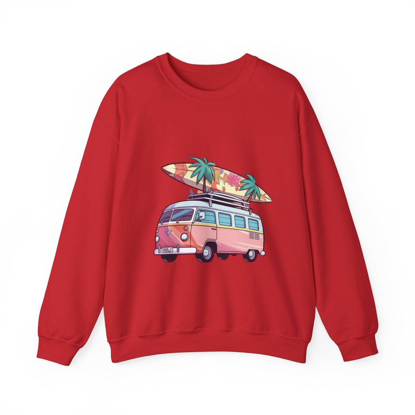 Retro Surf Van - Unisex Heavy Blend™ Crewneck Sweatshirt