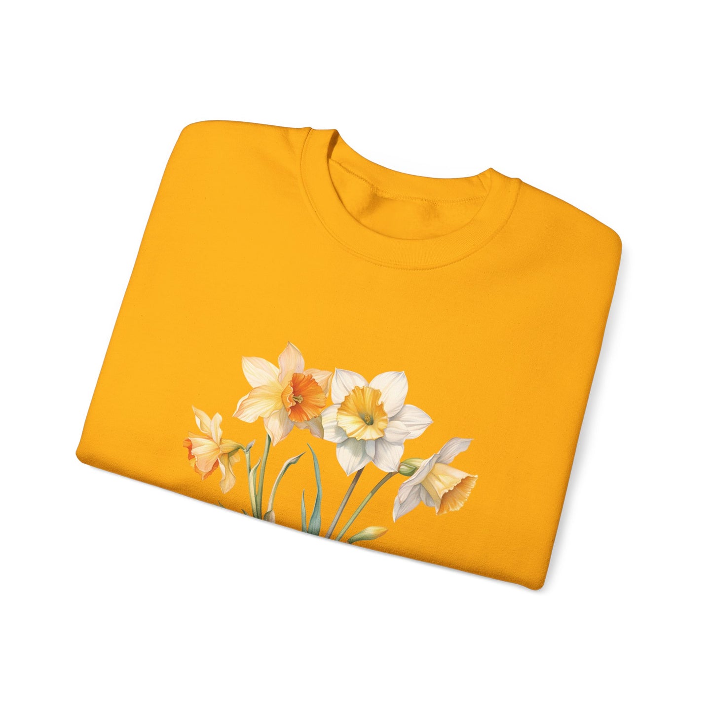 December Birth Flower (Narcisus) - Unisex Heavy Blend™ Crewneck Sweatshirt