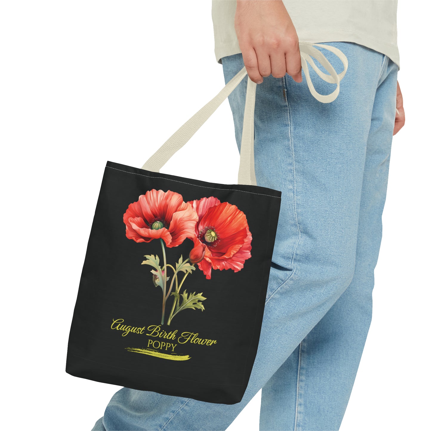 August Birth Flower: Poppy - Tote Bag (AOP)