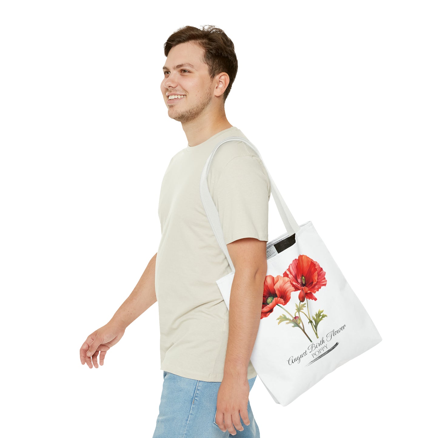 August Birth Flower: Poppy - Tote Bag (AOP)