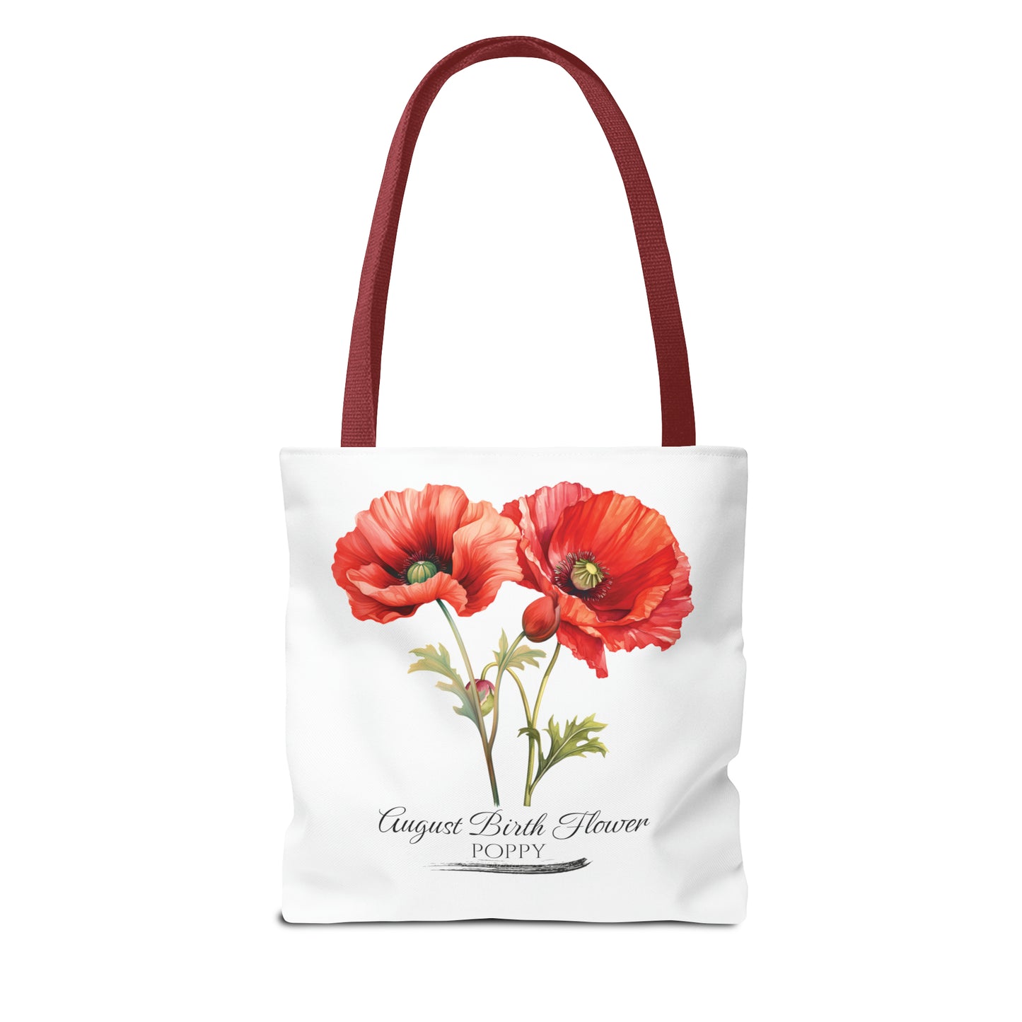 August Birth Flower: Poppy - Tote Bag (AOP)