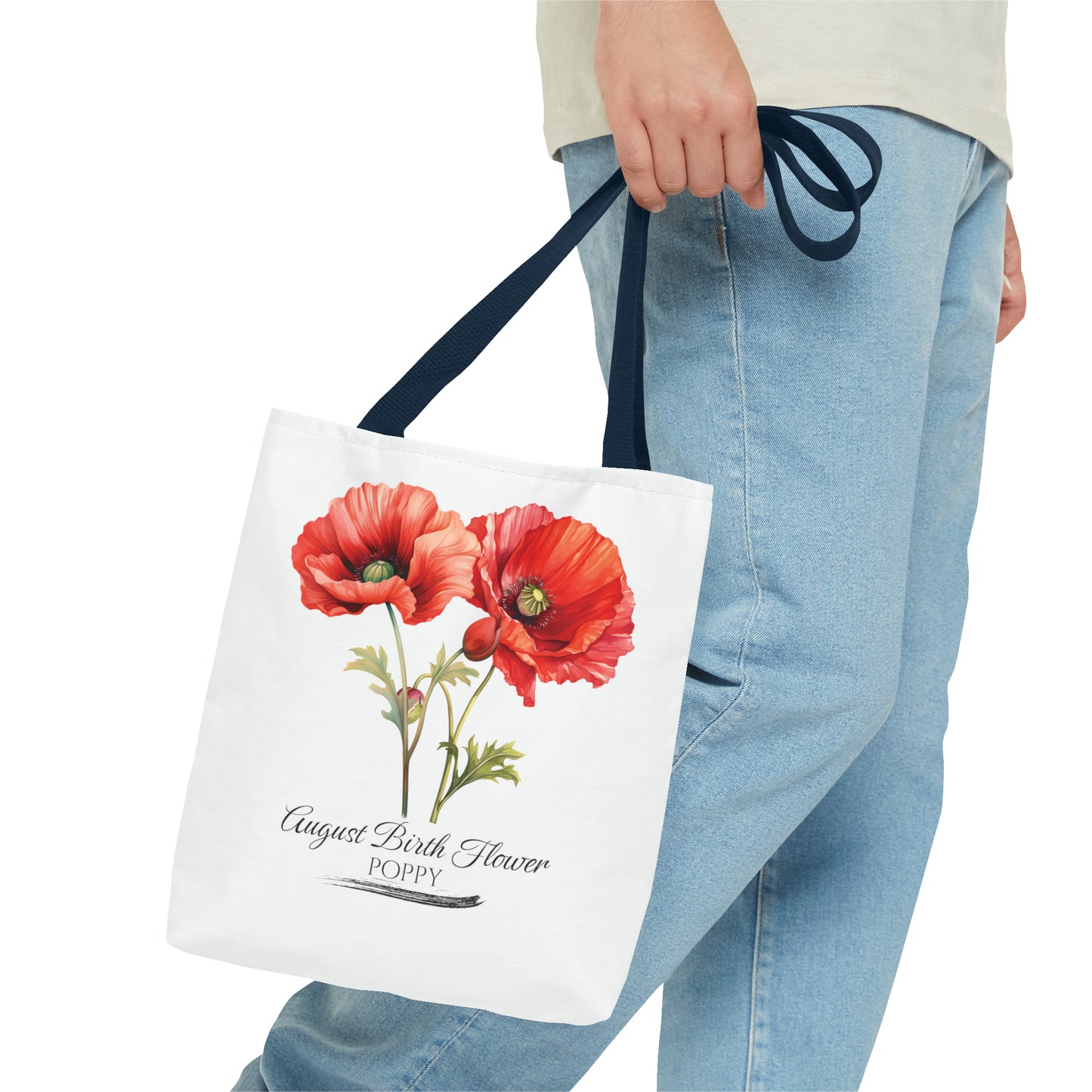 August Birth Flower: Poppy - Tote Bag (AOP)