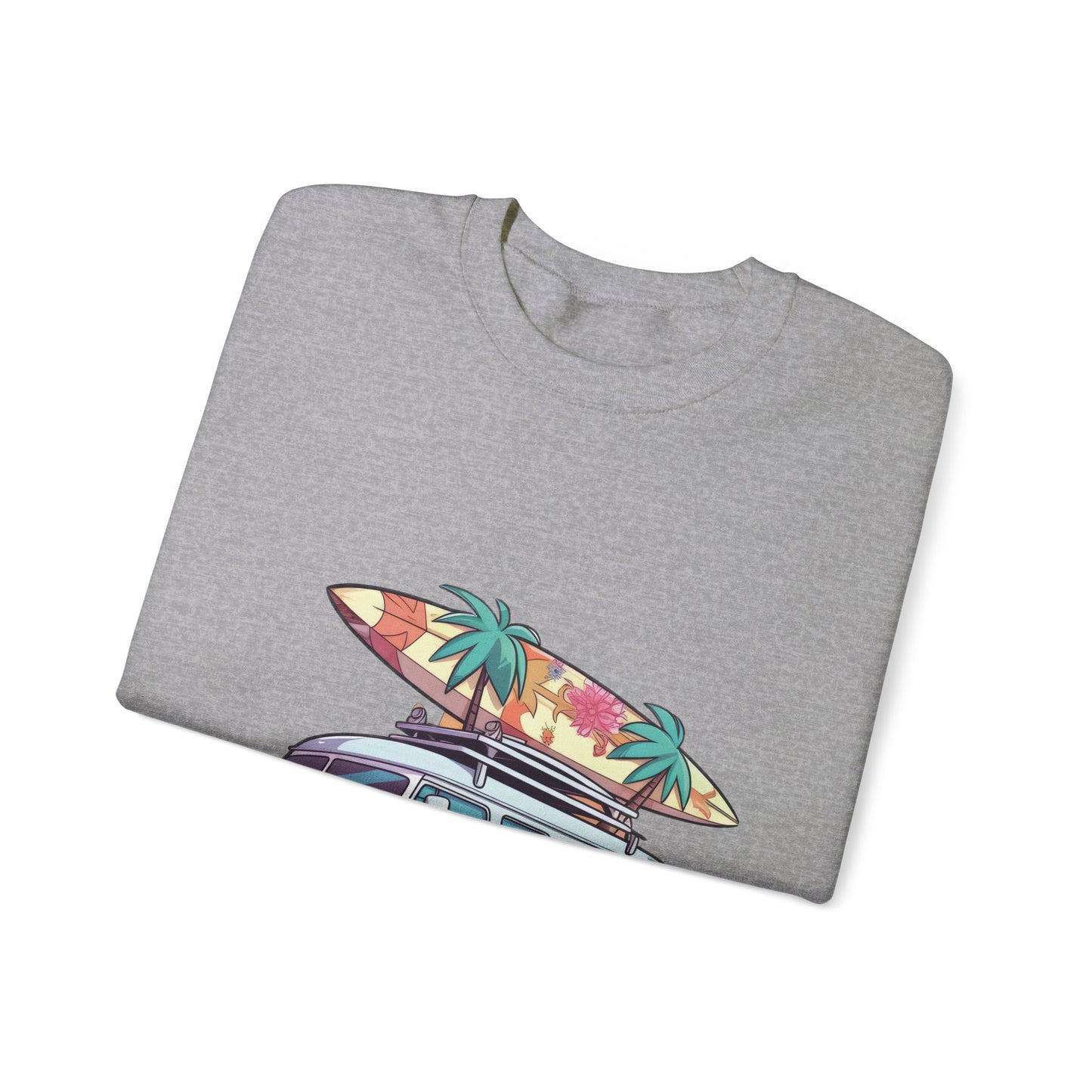 Retro Surf Van - Unisex Heavy Blend™ Crewneck Sweatshirt