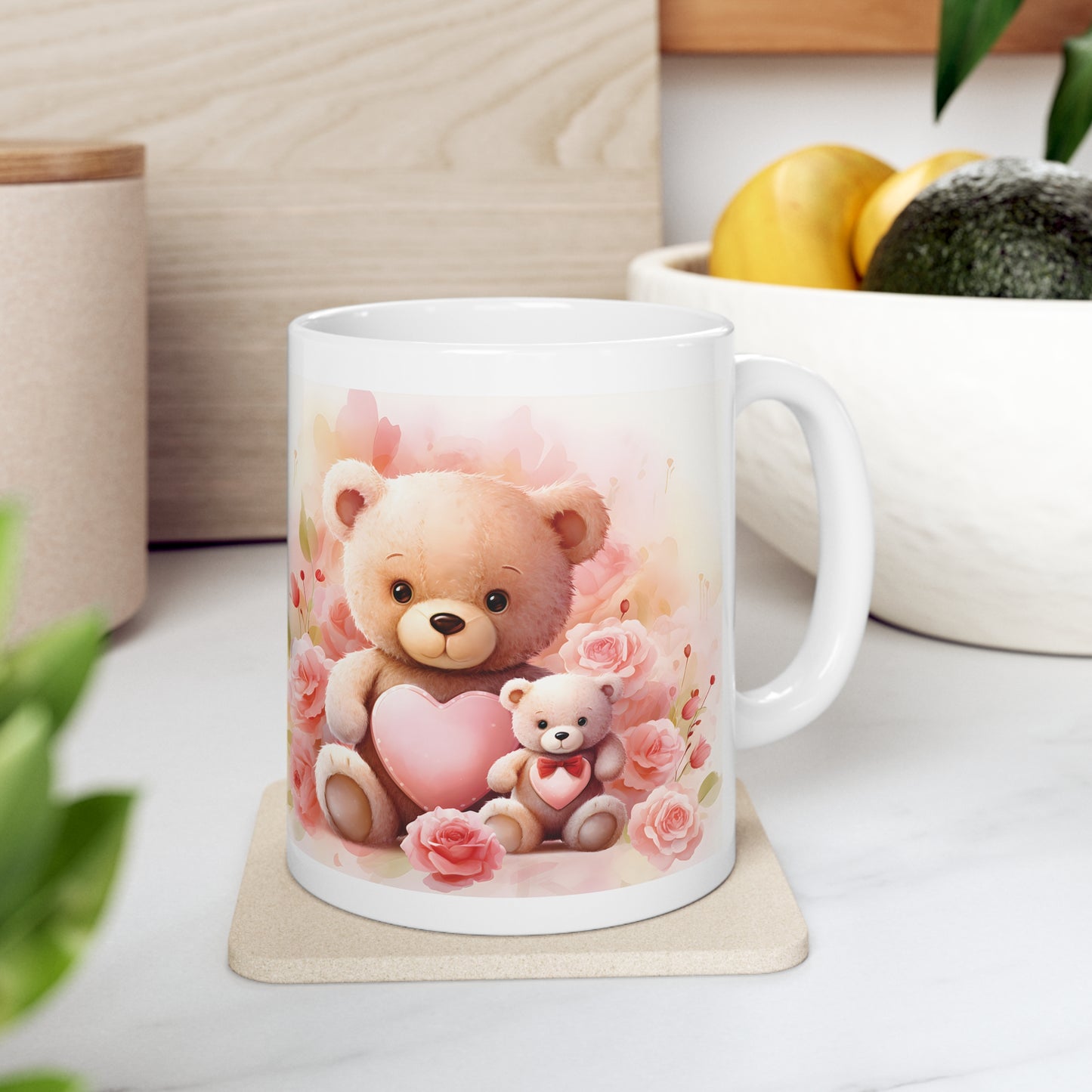 Valentine's Teddy Bear: Ceramic Mug 11oz