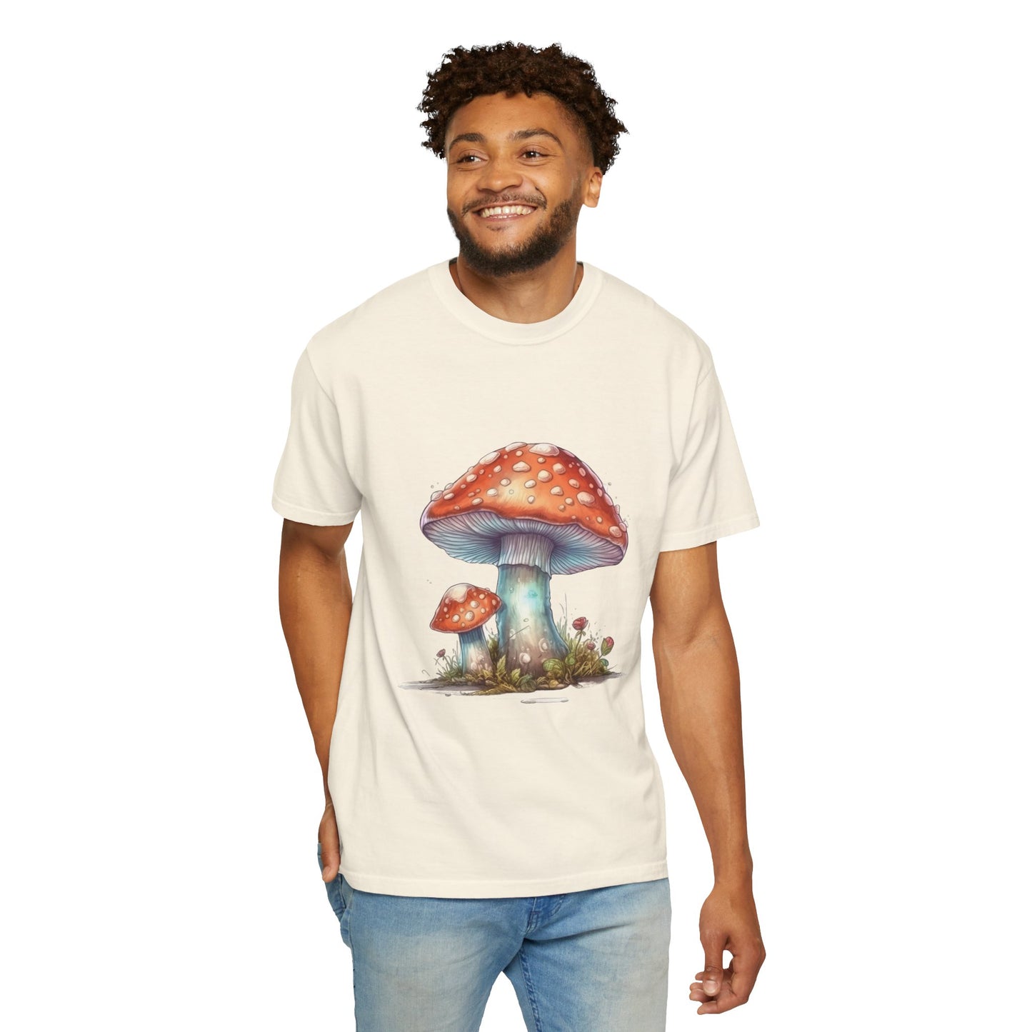 Fantasy Mushroom-27: Unisex Garment-Dyed T-shirt