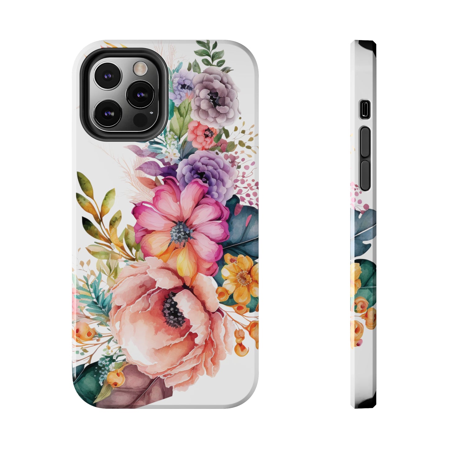 Tough Phone Cases: Watercolor Flowers