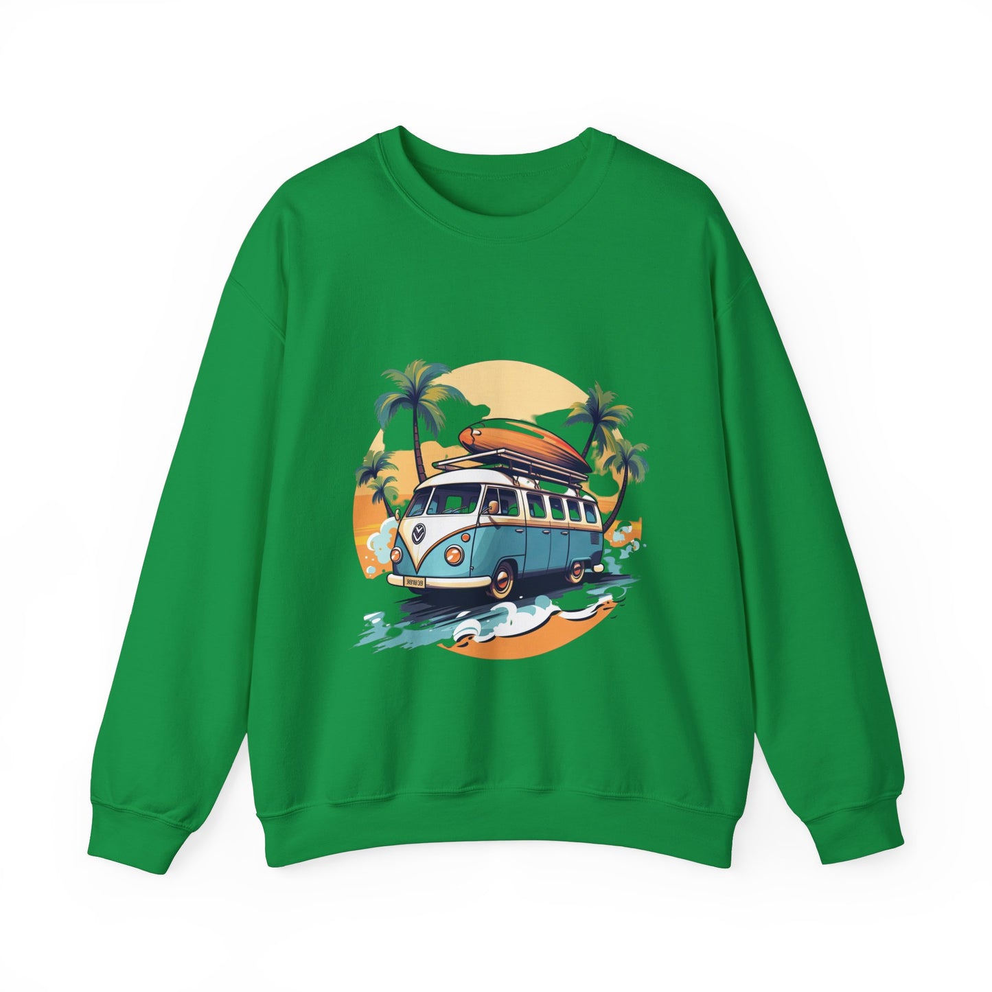 Retro Surf Van - Unisex Heavy Blend™ Crewneck Sweatshirt