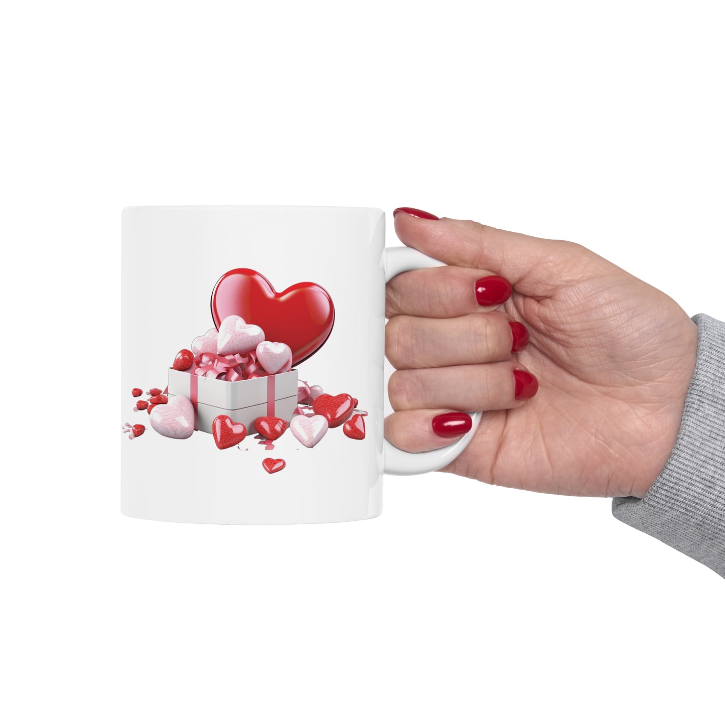 Valentine's Heart Gift: Ceramic Mug 11oz