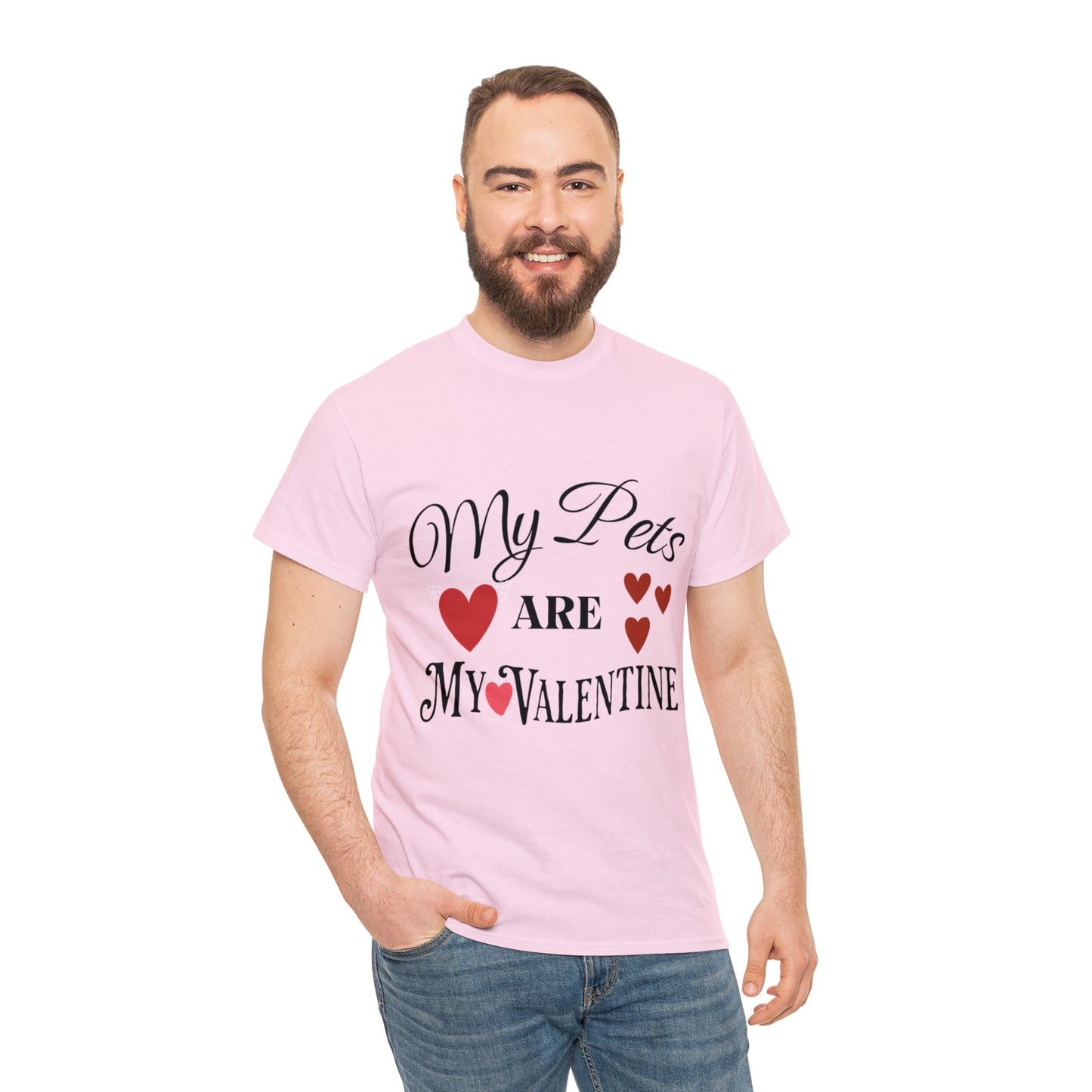 My Pets Are My Valentine1 - Unisex Heavy Cotton Tee