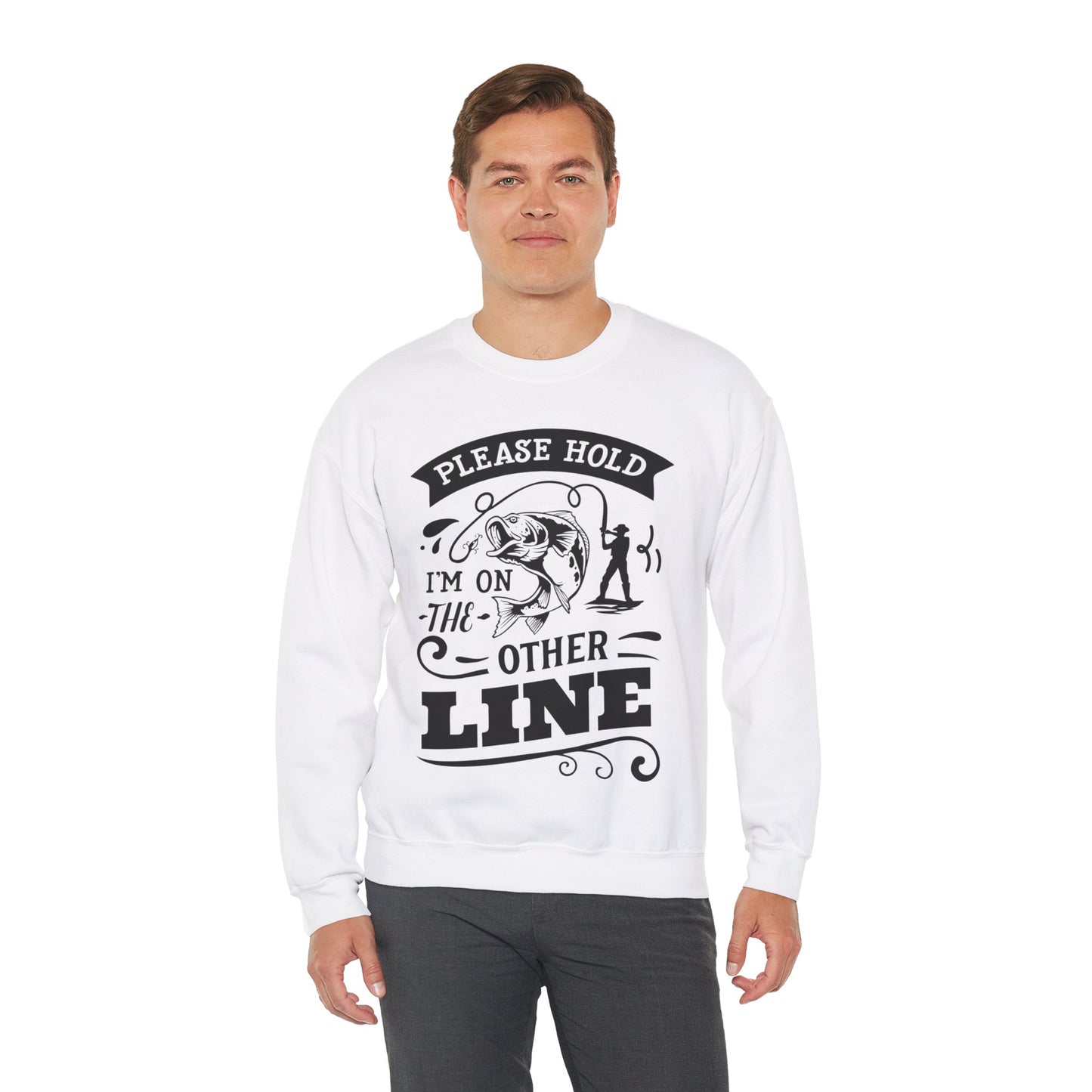 Please hold I'm on another line - Unisex Heavy Blend™ Crewneck Sweatshirt