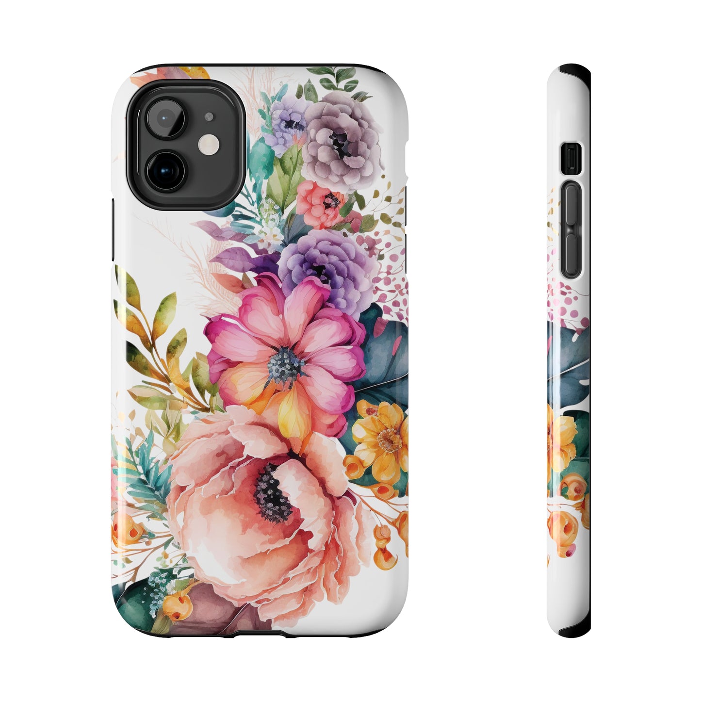 Tough Phone Cases: Watercolor Flowers