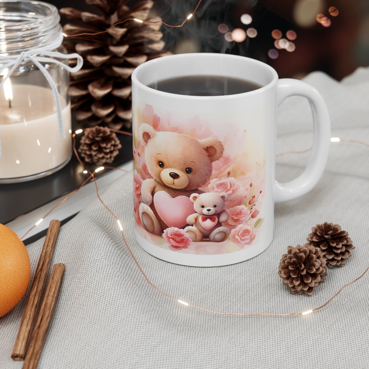 Valentine's Teddy Bear: Ceramic Mug 11oz