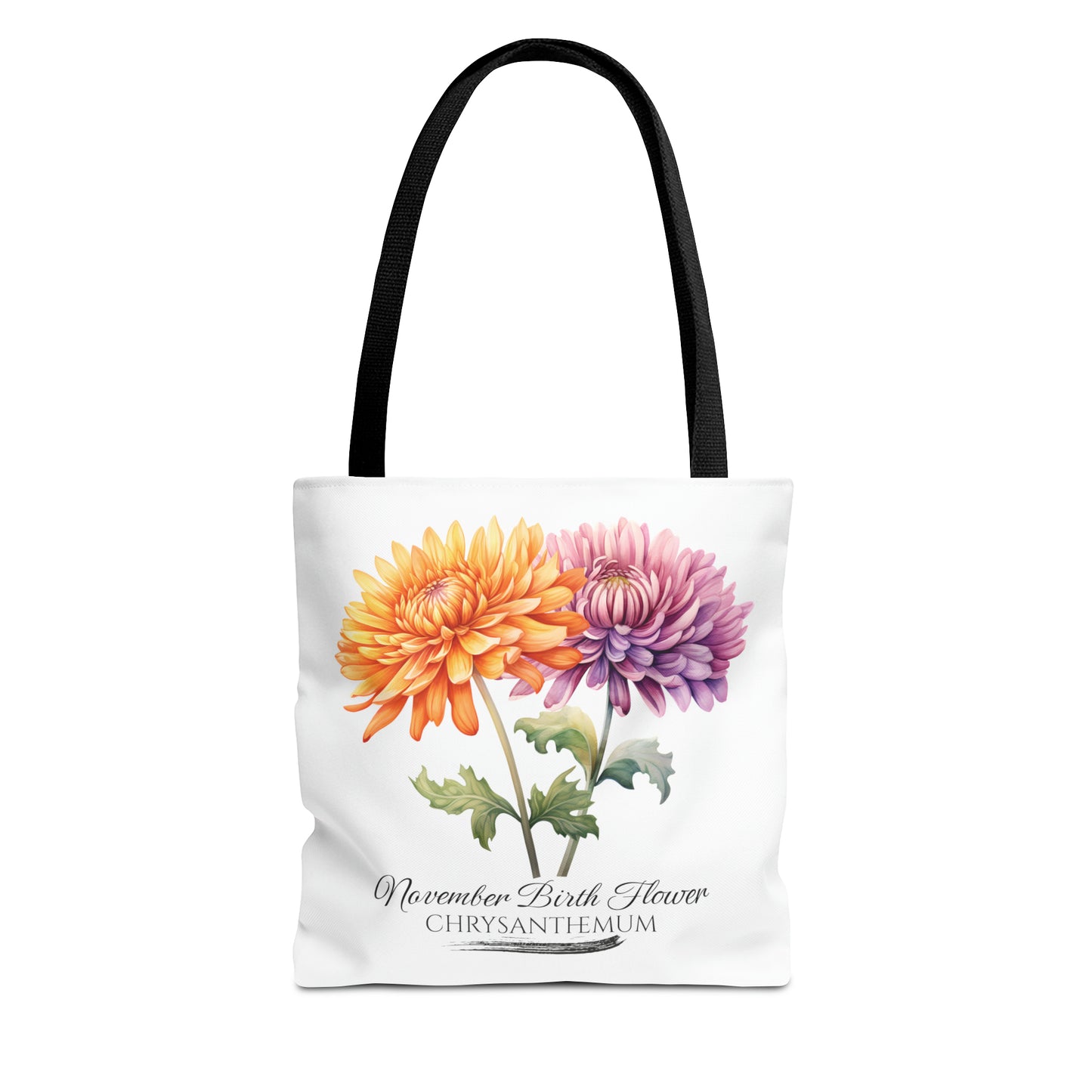 November Birth Flower: Chrysanthemum - Tote Bag (AOP)