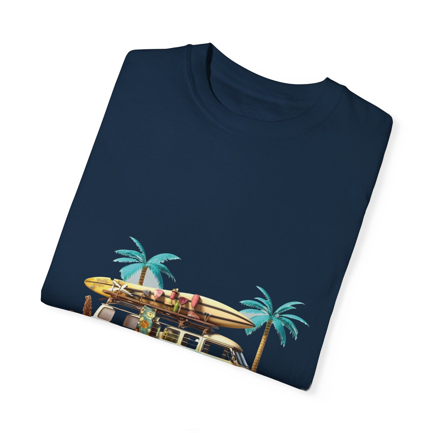 Retro Surf Van: Unisex Garment-Dyed T-shirt