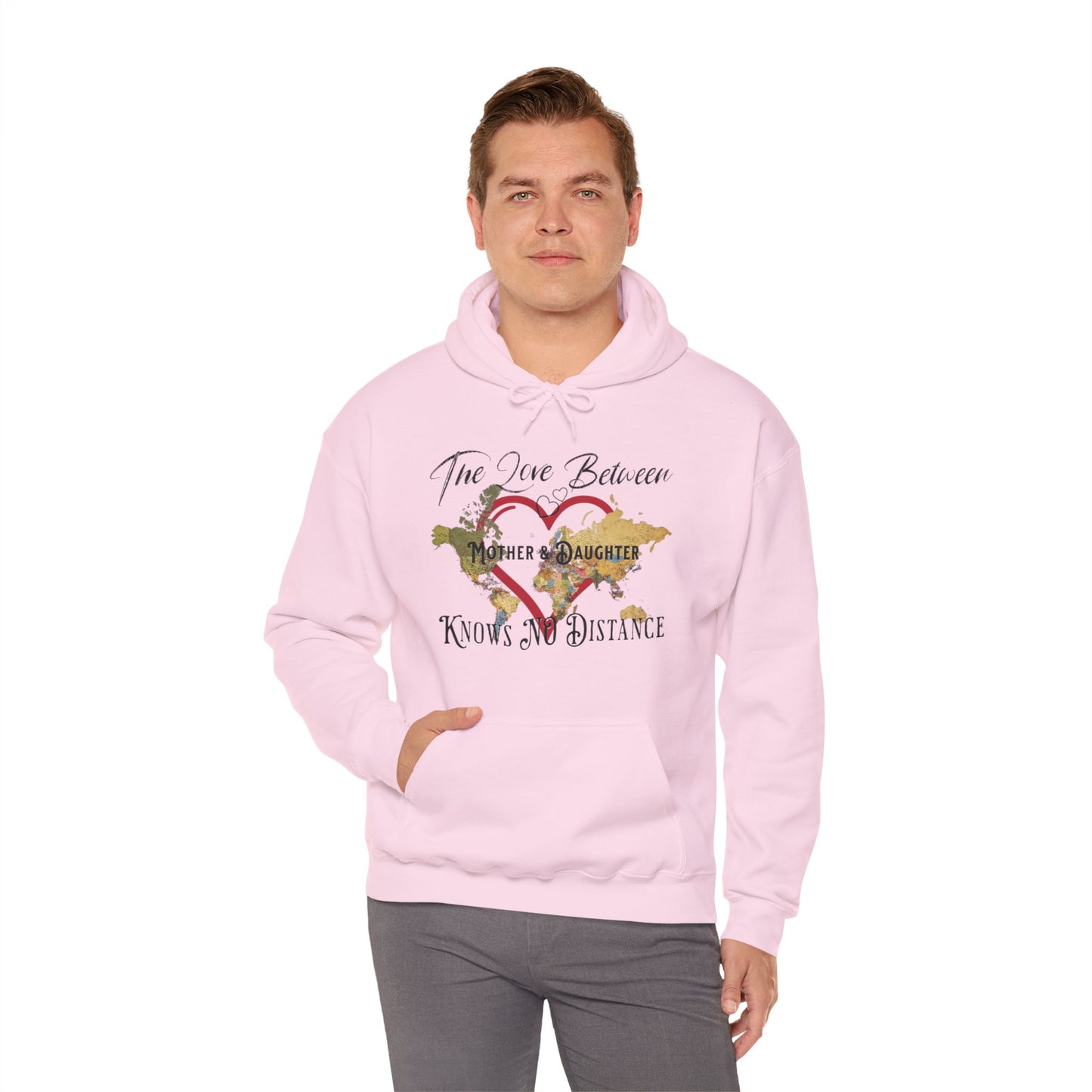 The love between mother and daughter knows no distance - Unisex Heavy Blend™ Hooded Sweatshirt