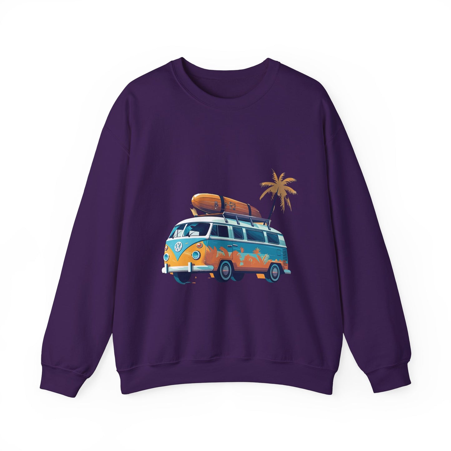 Retro Surf Van - Unisex Heavy Blend™ Crewneck Sweatshirt