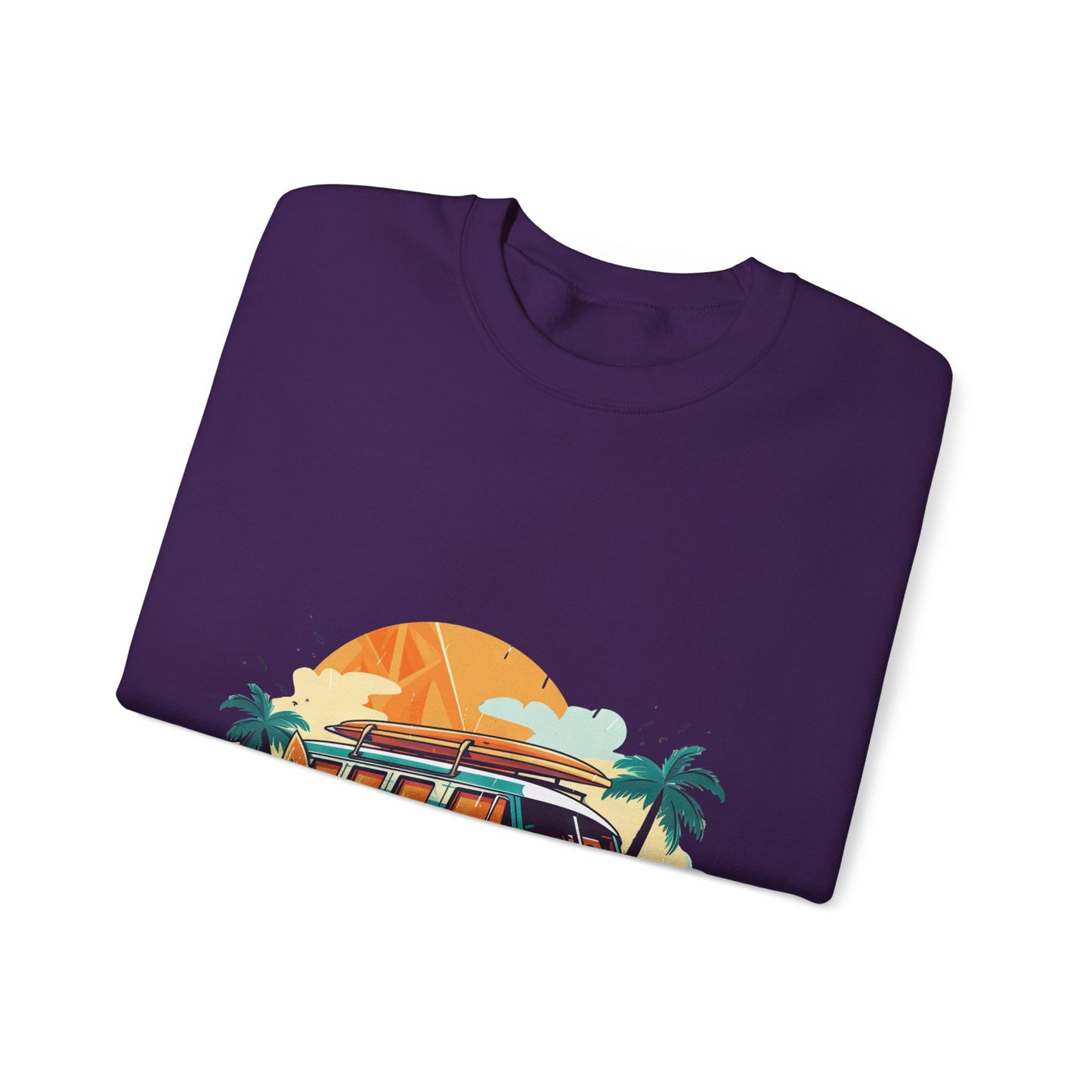 Retro Surf Van - Unisex Heavy Blend™ Crewneck Sweatshirt