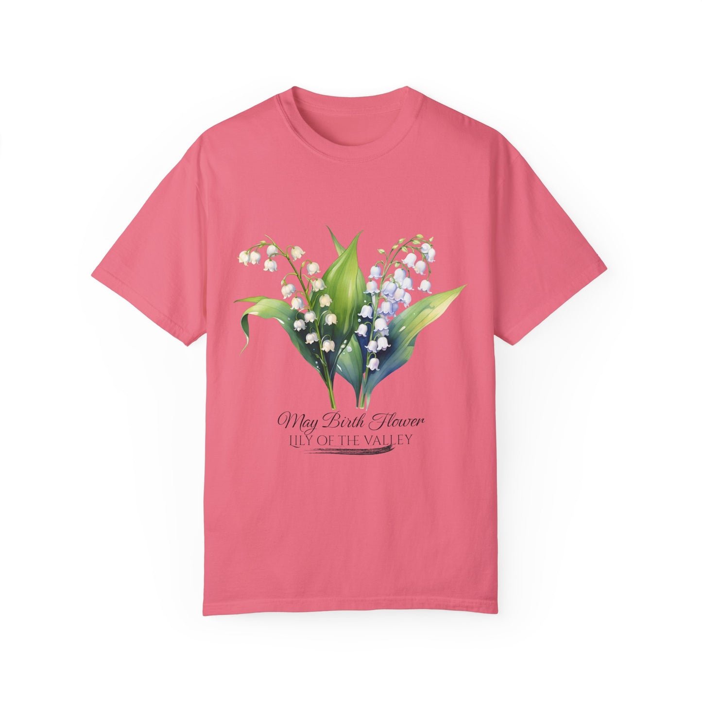 May Birth Flower "Lily of the Valley" - Unisex Garment-Dyed T-shirt