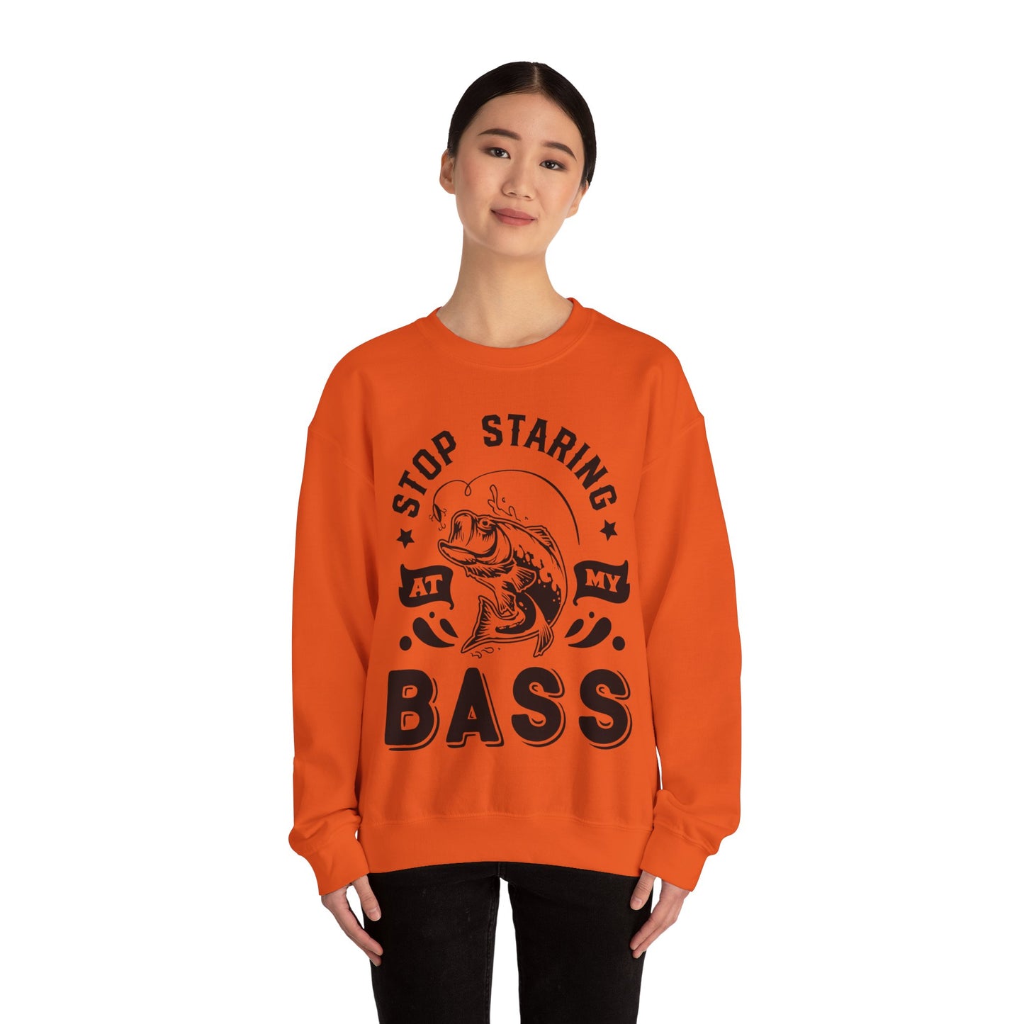 Stop staring at my Bass - Unisex Heavy Blend™ Crewneck Sweatshirt