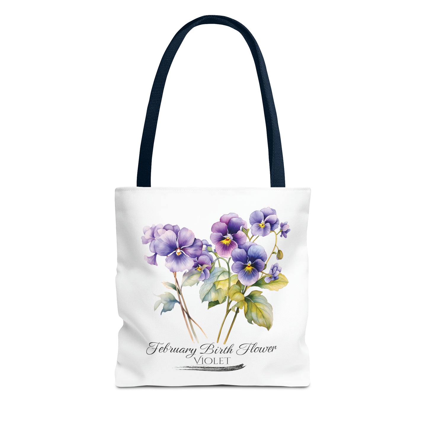 February Birth Flower: Violet - Tote Bag (AOP)