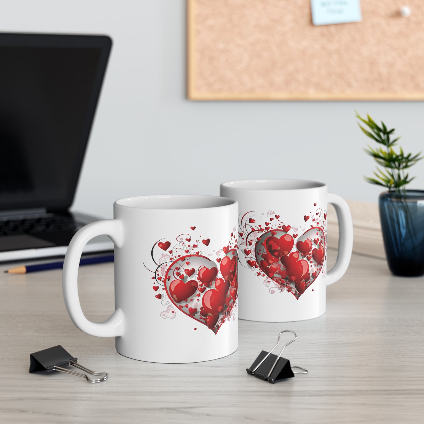 Valentine's Heart in Heart: Ceramic Mug 11oz