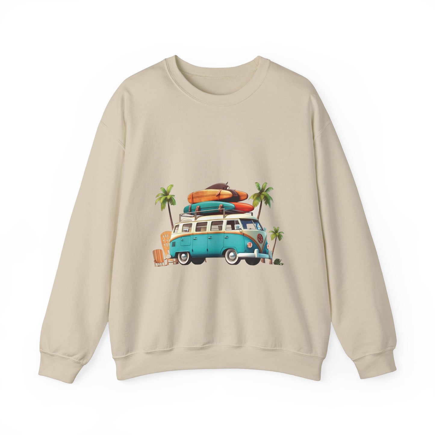 Retro Surf Van - Unisex Heavy Blend™ Crewneck Sweatshirt