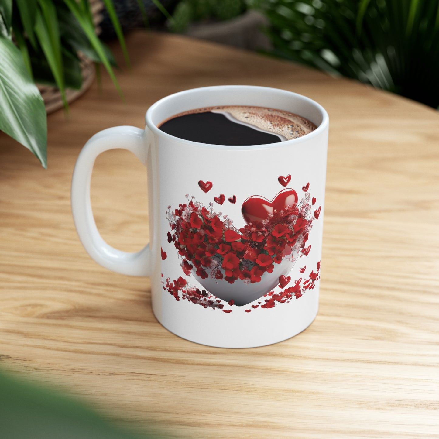 Valentine's Heart Bowl: Ceramic Mug 11oz