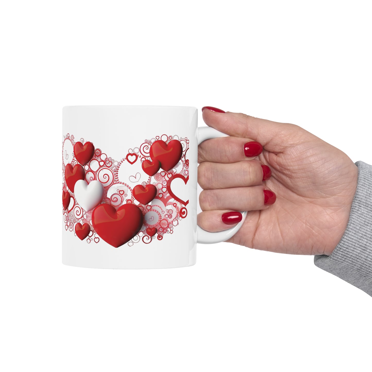 Valentine's Love & Hearts: Ceramic Mug 11oz