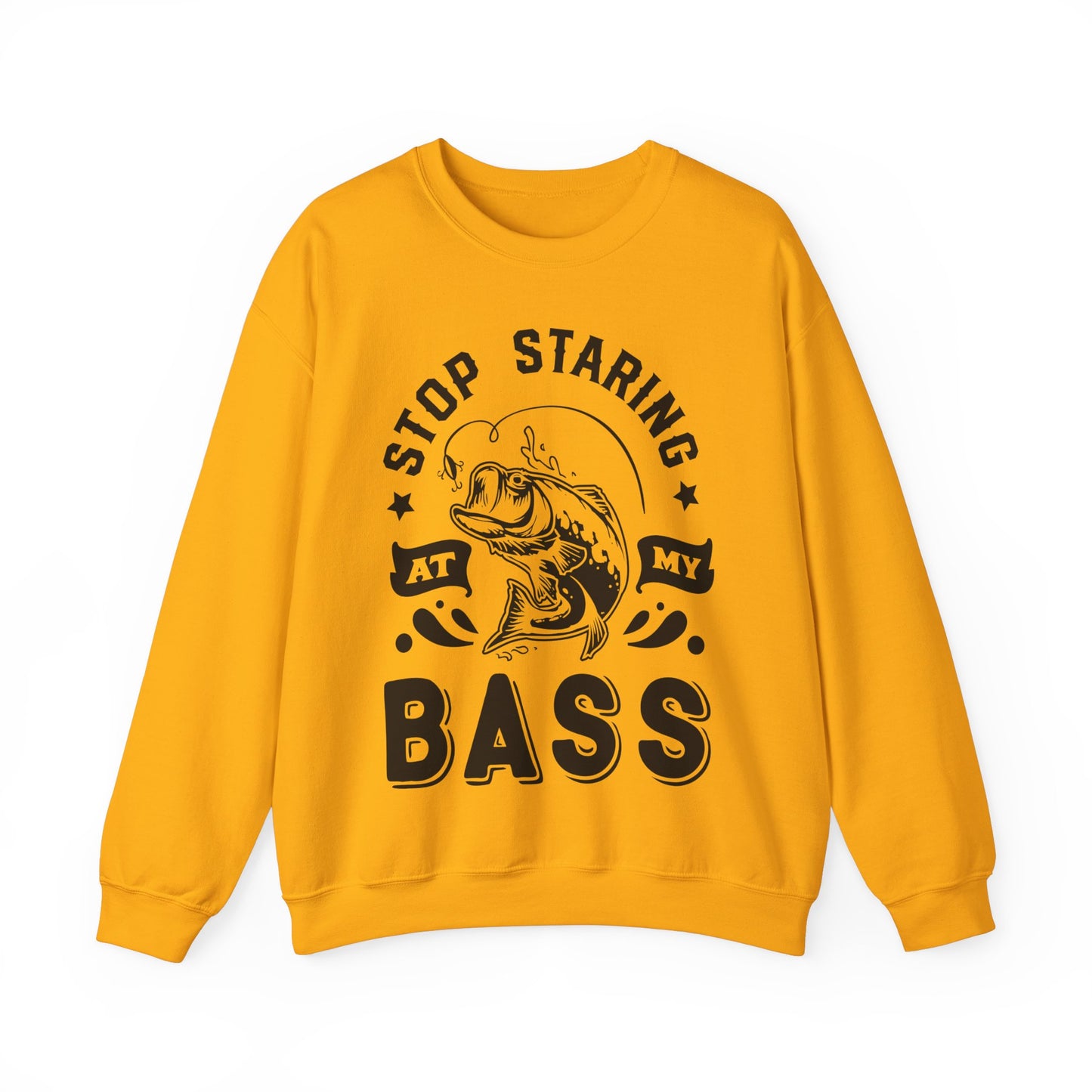 Stop staring at my Bass - Unisex Heavy Blend™ Crewneck Sweatshirt