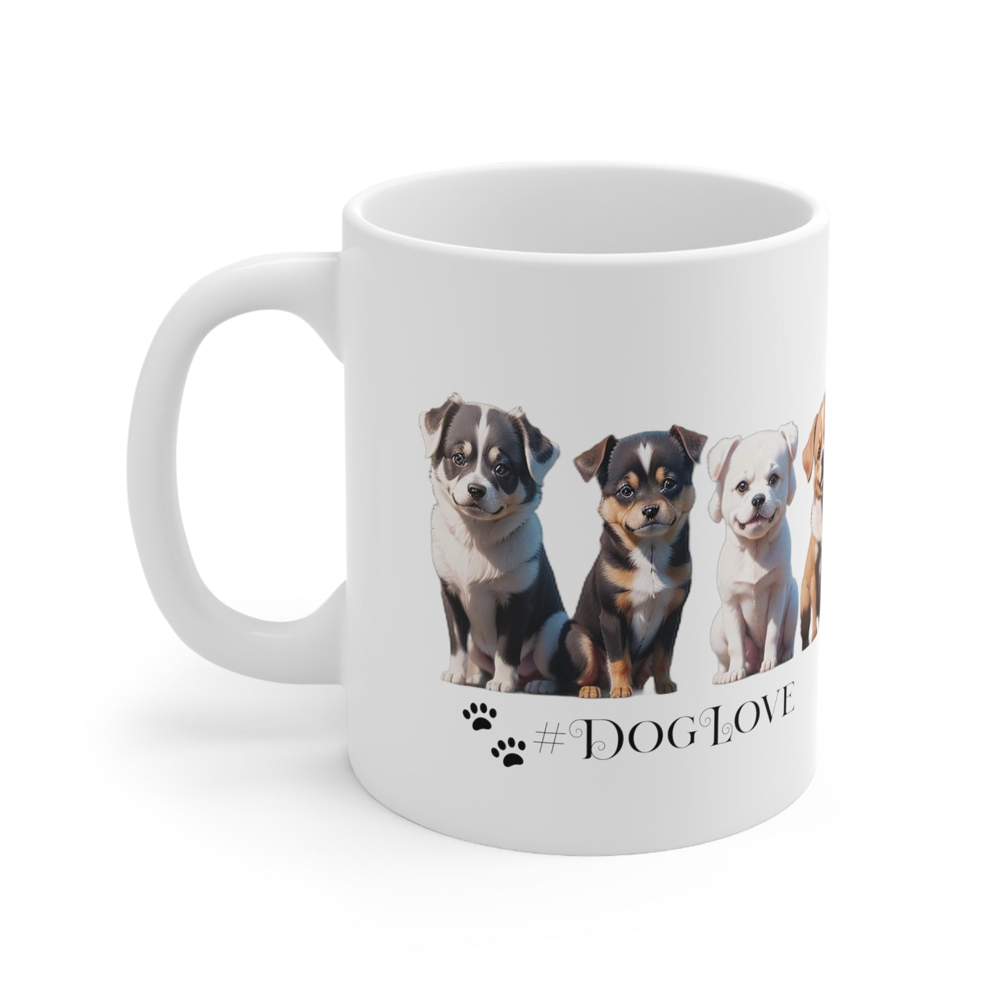 Ceramic Mug 11oz: #DogLove
