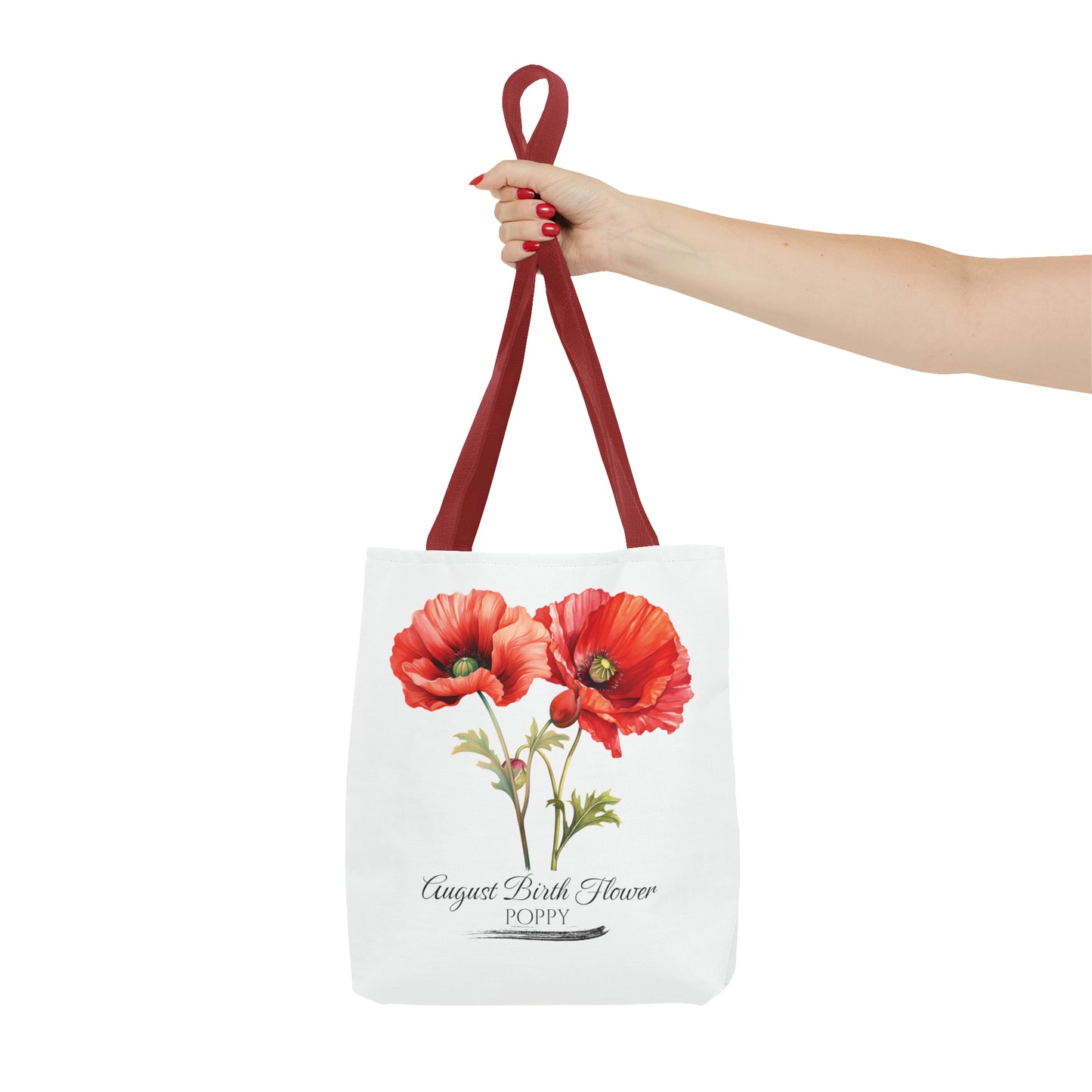 August Birth Flower: Poppy - Tote Bag (AOP)