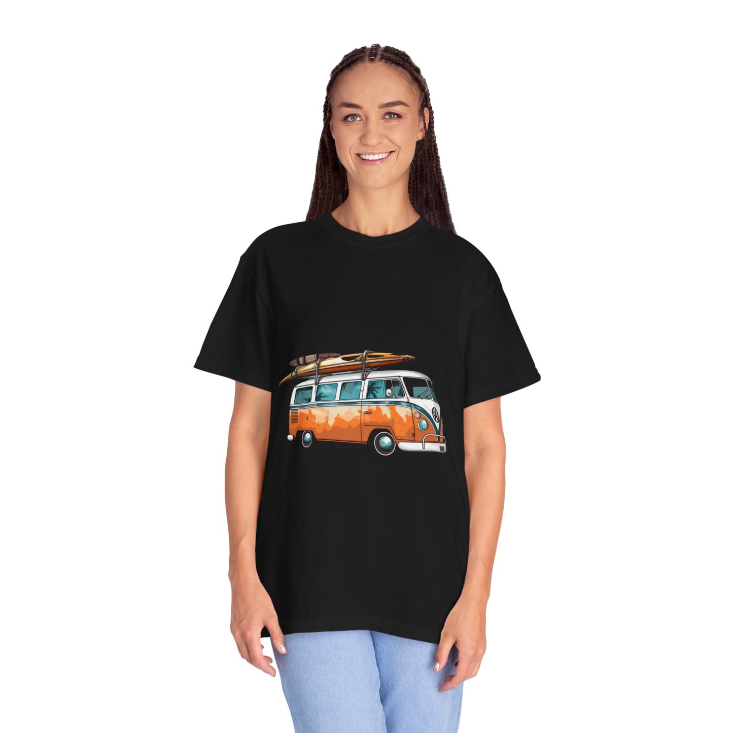 Retro Surf Van: Unisex Garment-Dyed T-shirt