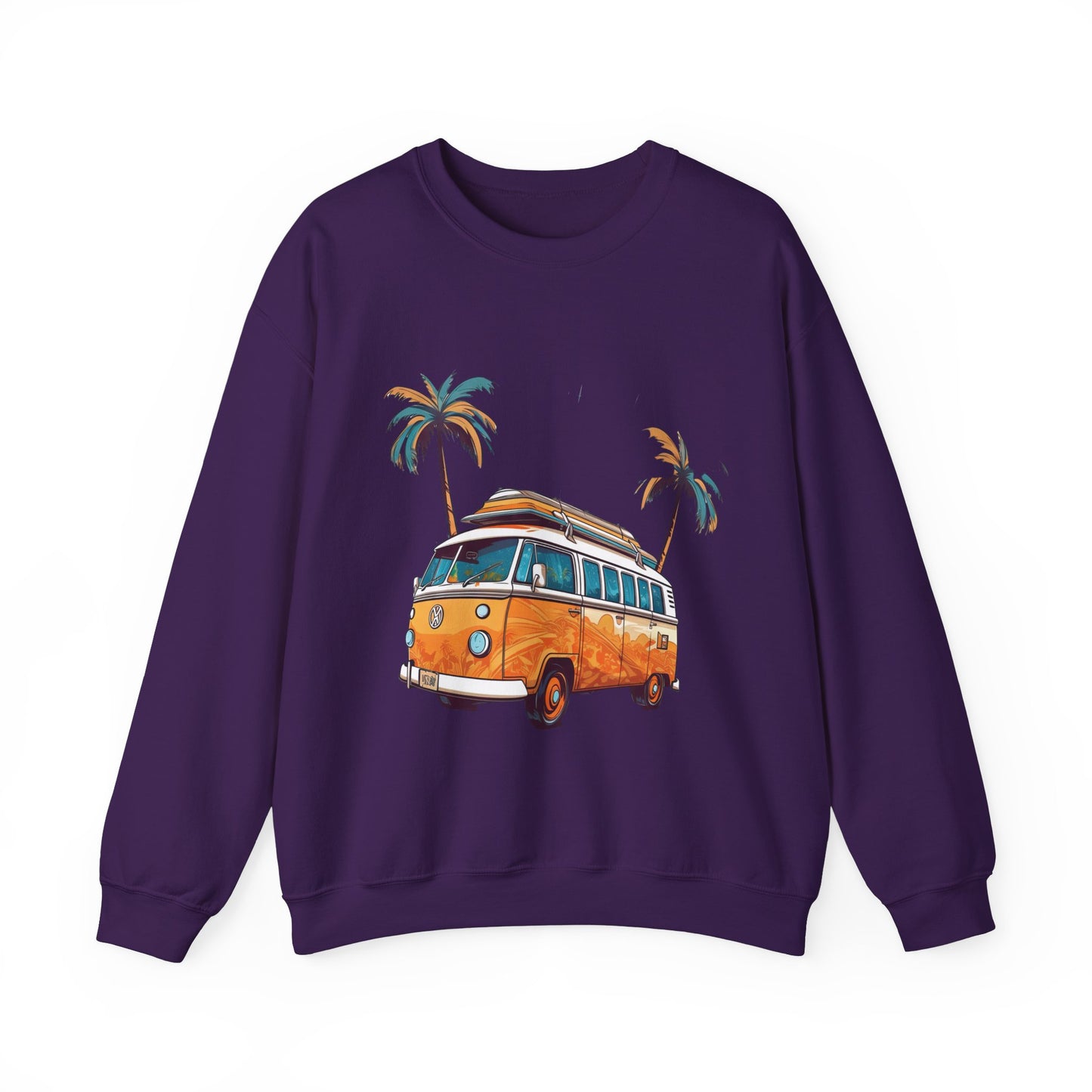 Retro Surf Van - Unisex Heavy Blend™ Crewneck Sweatshirt