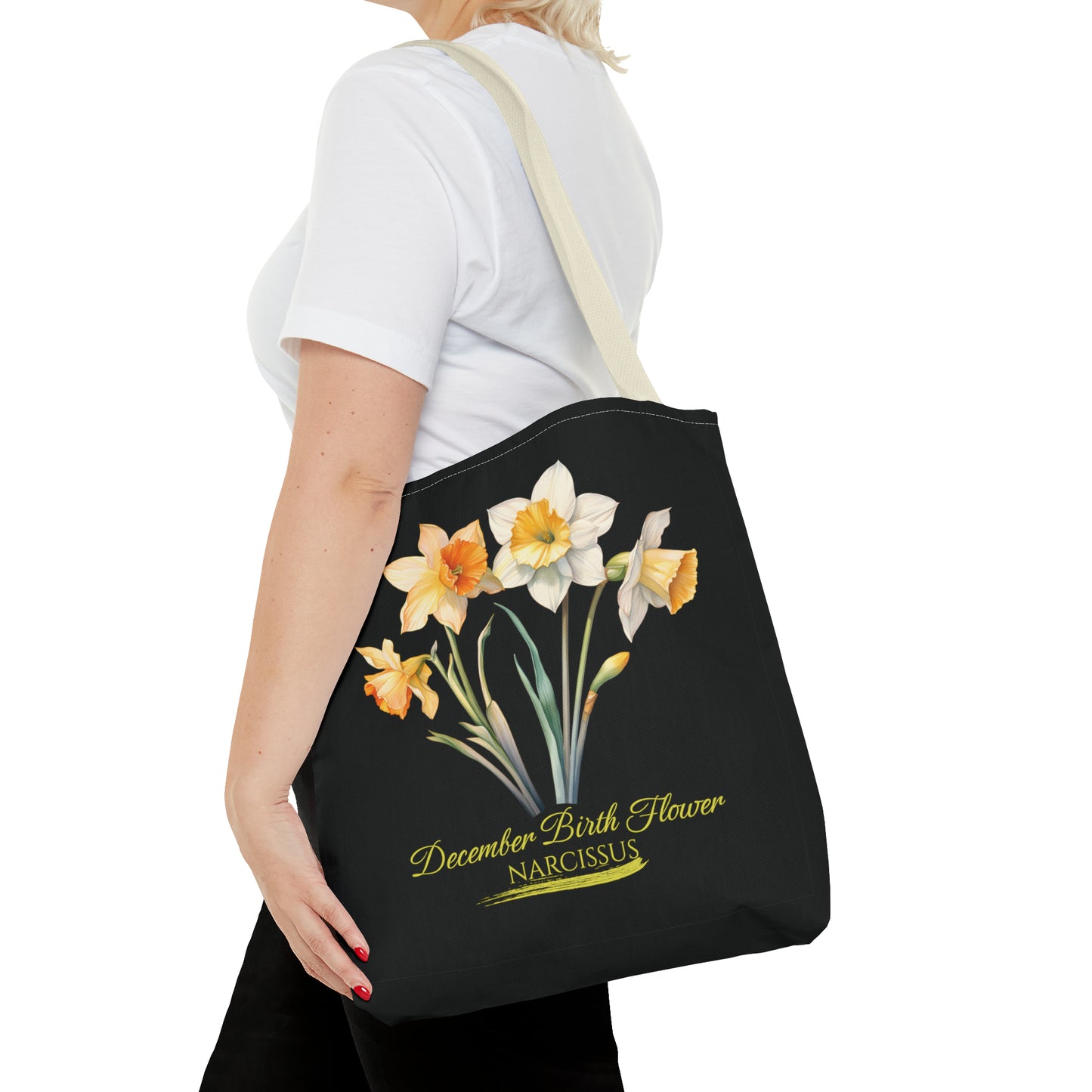 December Birth Flower: Narcissus - Tote Bag (AOP)