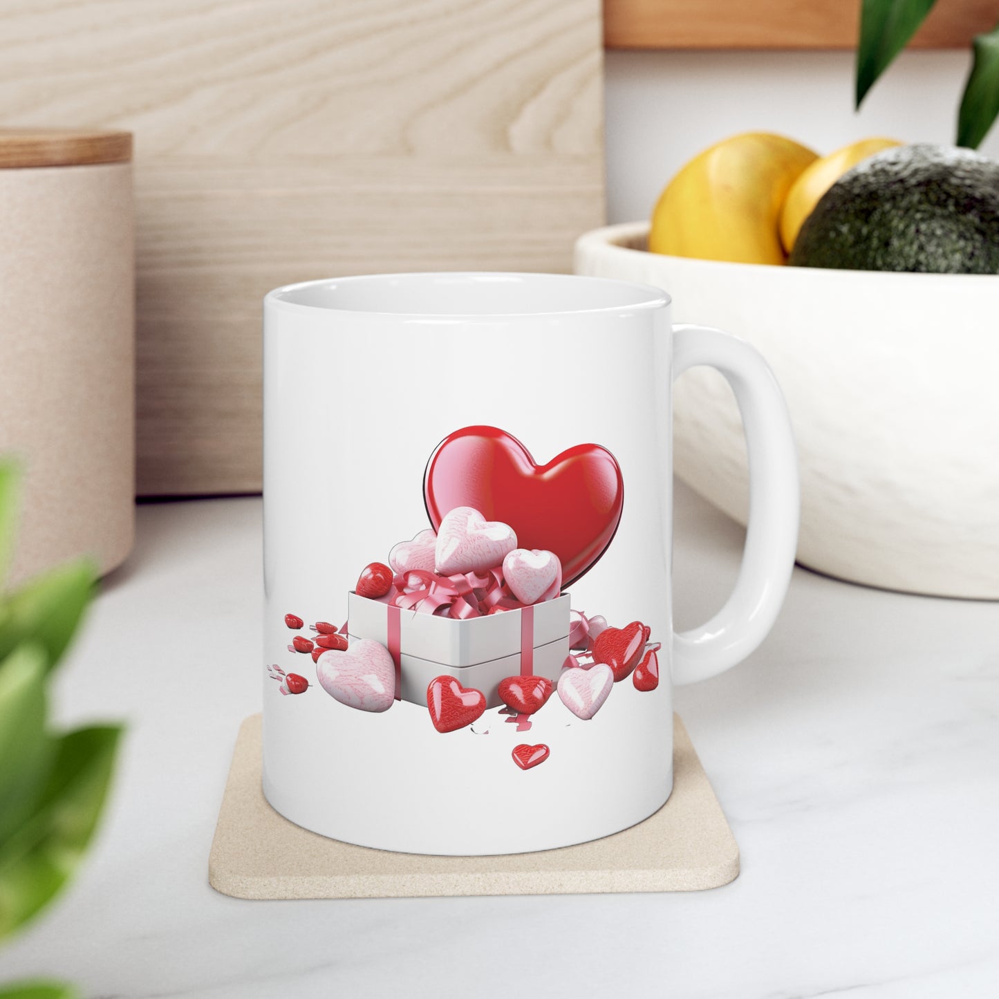 Valentine's Heart Gift: Ceramic Mug 11oz