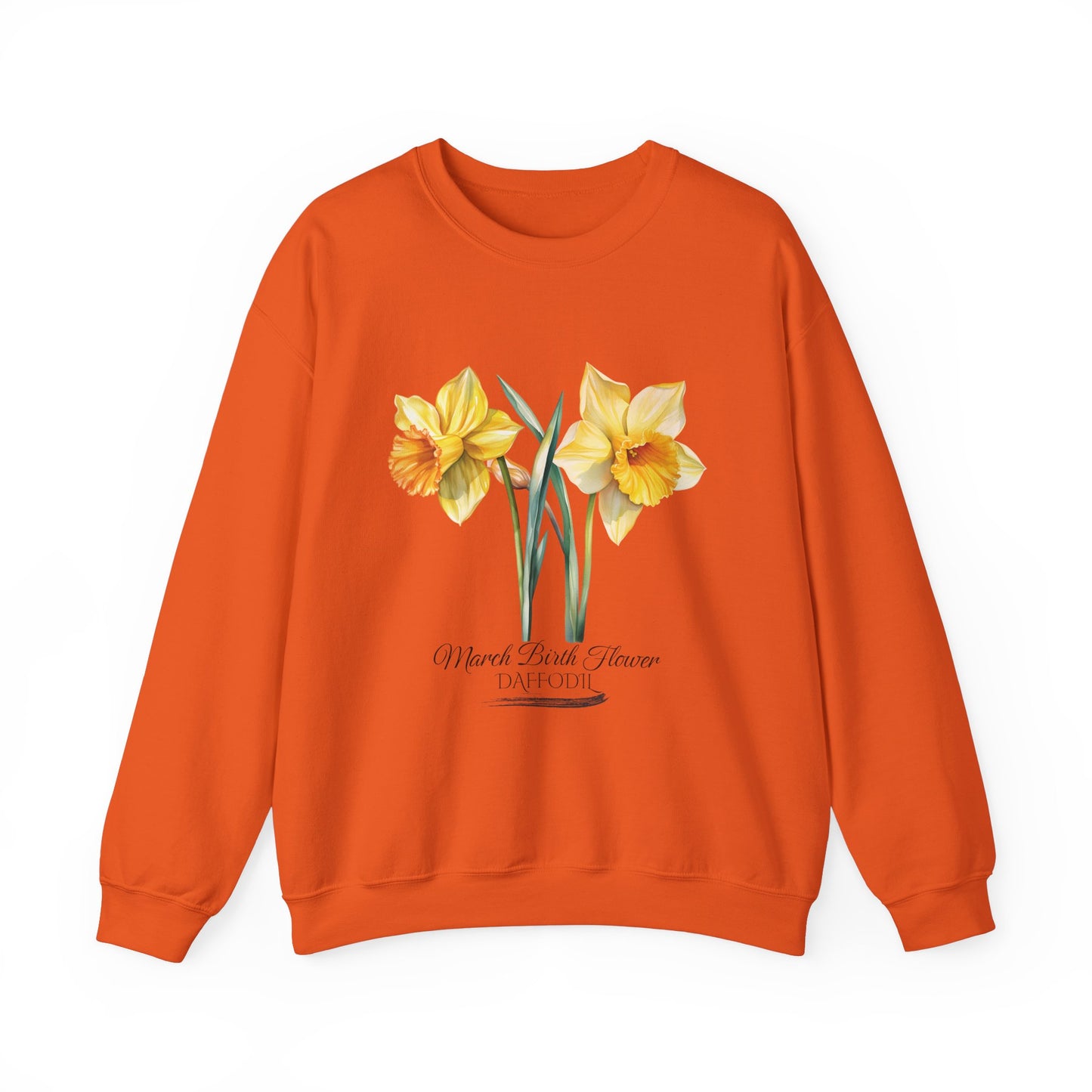 March Birth Flower (Daffodil) - Unisex Heavy Blend™ Crewneck Sweatshirt