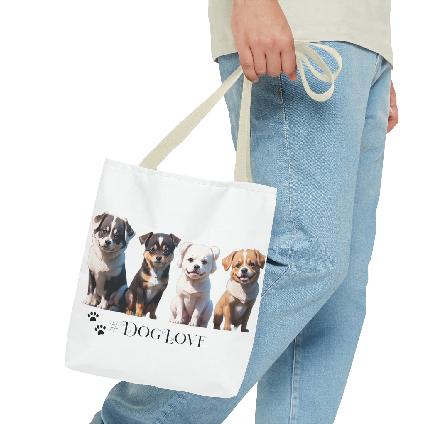 Tote Bag (AOP): #DogLove