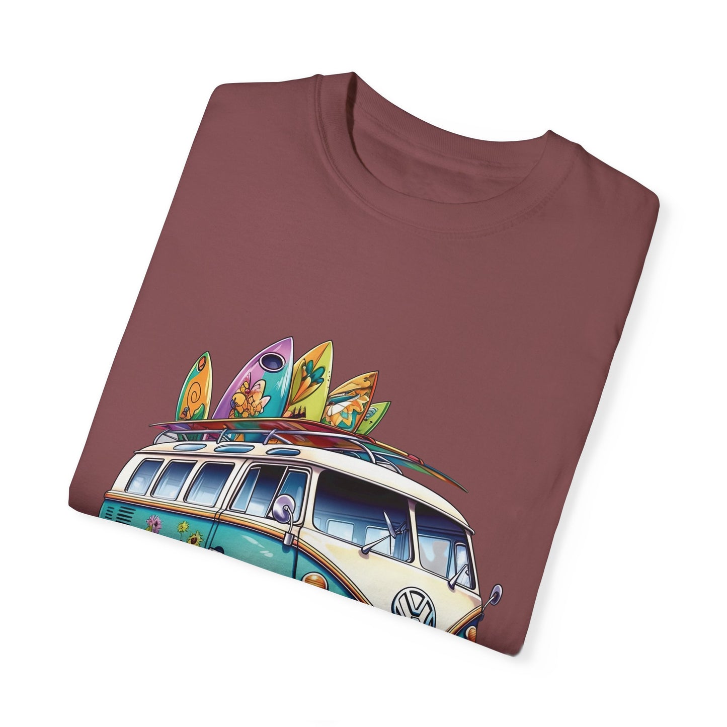 Retro Surf Van: Unisex Garment-Dyed T-shirt