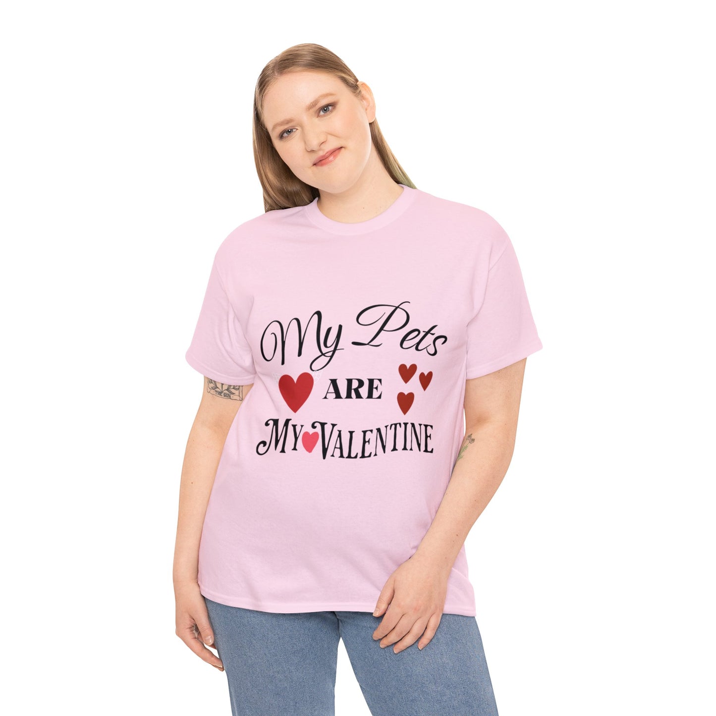 My Pets Are My Valentine1 - Unisex Heavy Cotton Tee