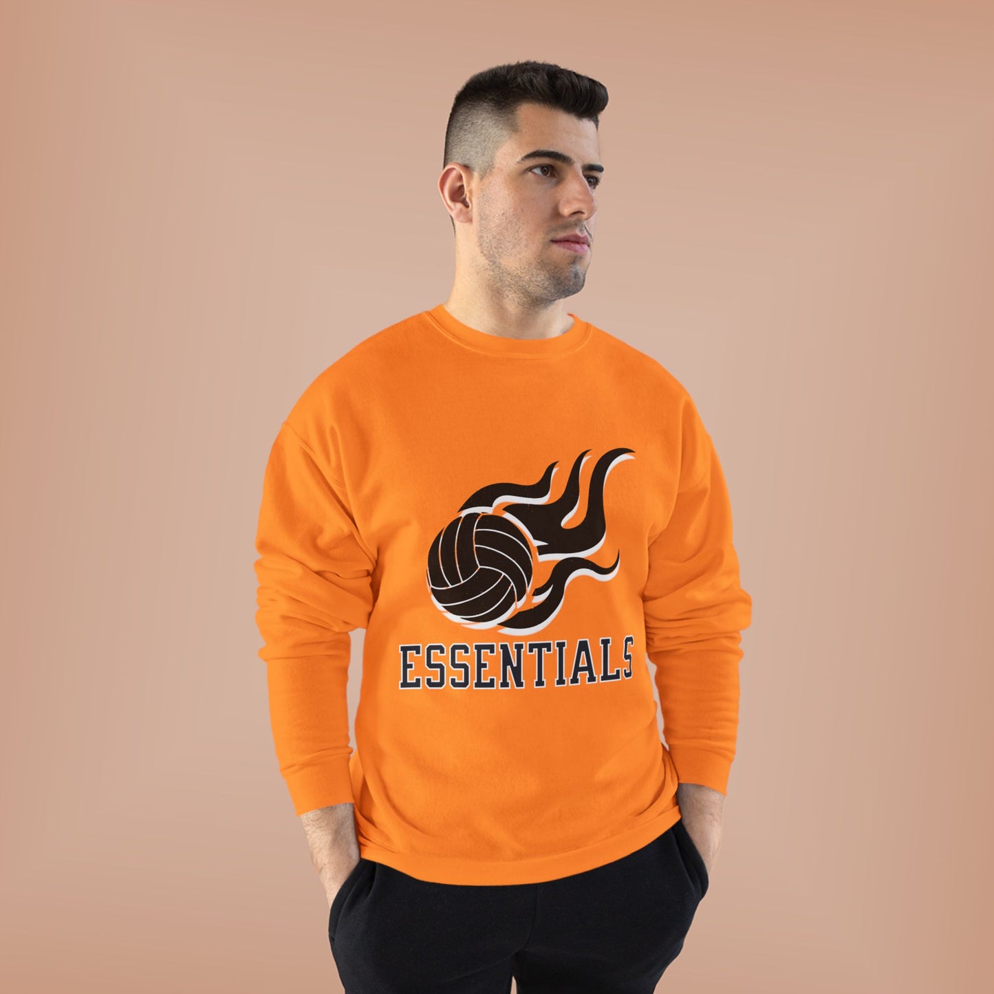 Volleyball Essentials Crewneck Sweatshirt - Unisex Eco-Friendly, Sportswear, Athletic Casual, Team Spirit, Gift for Sports Lovers