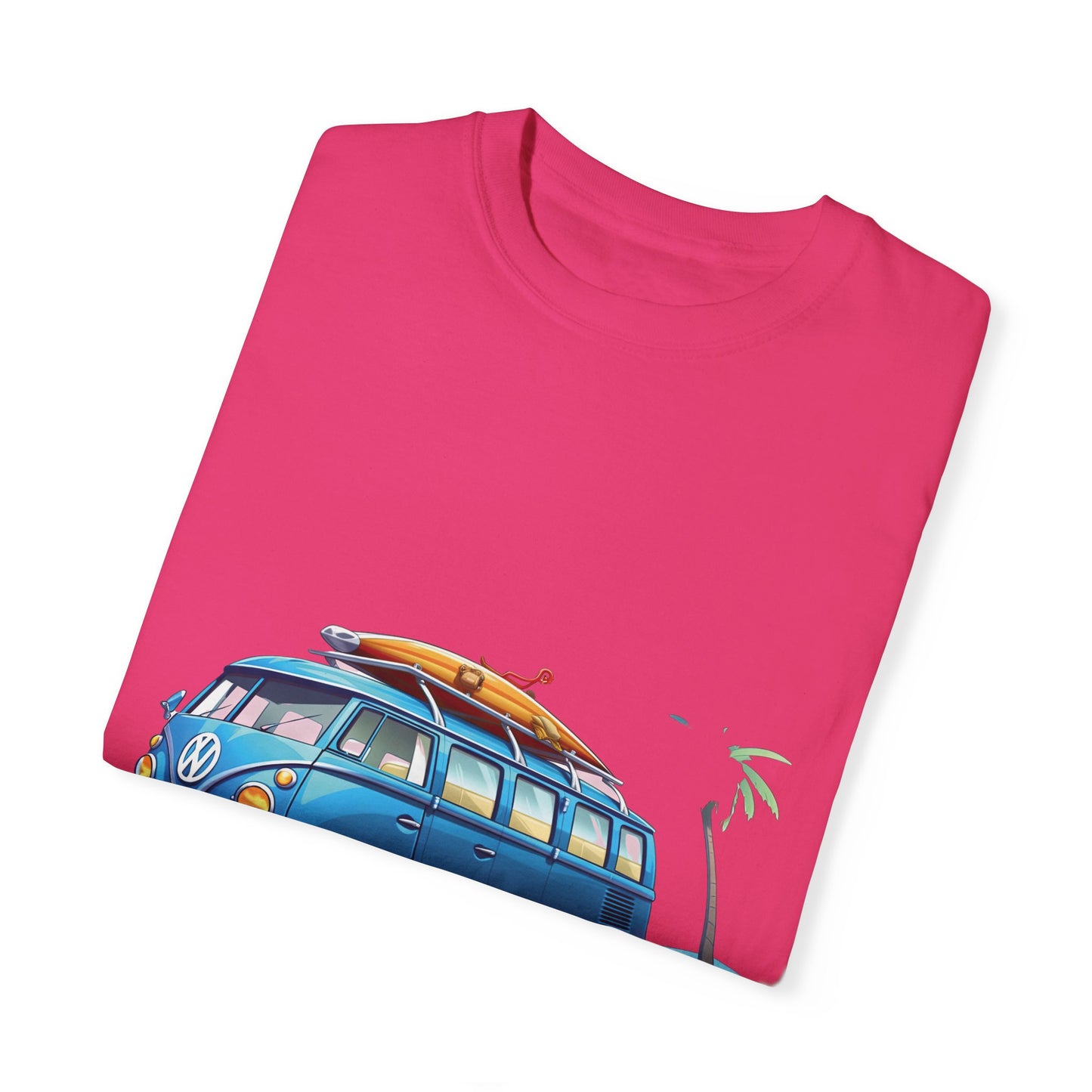 Retro Surf Van: Unisex Garment-Dyed T-shirt