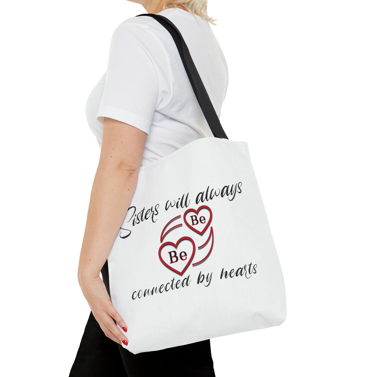 Sisters will always be connected by hearts - Tote Bag (AOP)