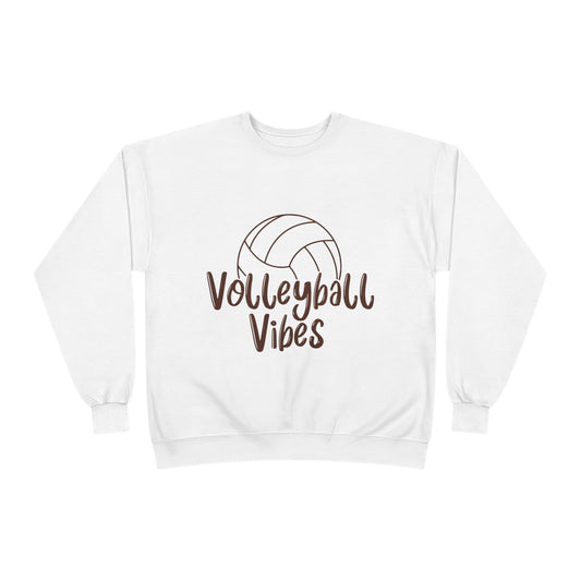 Unisex Volleyball Vibes Crewneck Sweatshirt, Trendy Sports Apparel, Cozy Gift for Athletes, Volleyball Lover's Gear, Eco-Friendly Fashion